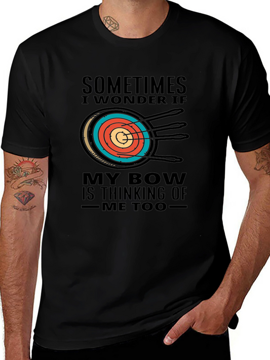 Camiseta Negra de Arquero con Diseño Divertido