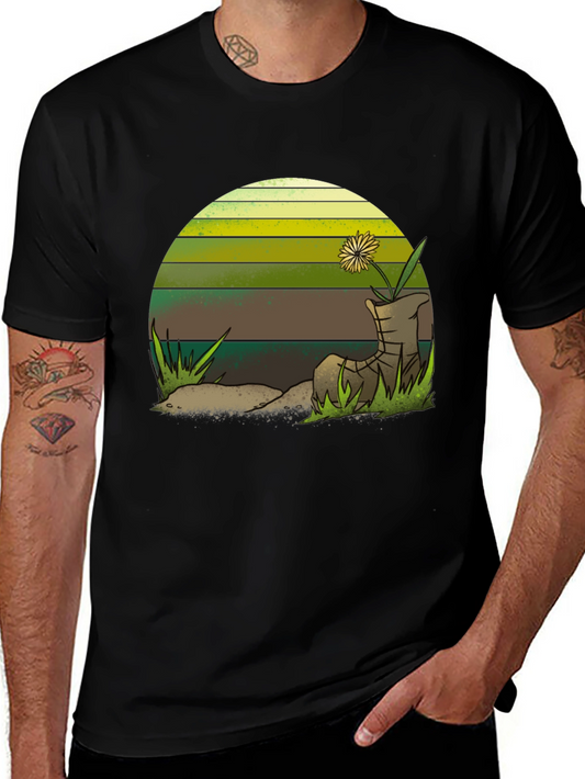 Camiseta Hombre Gráfico Naturaleza Vintage