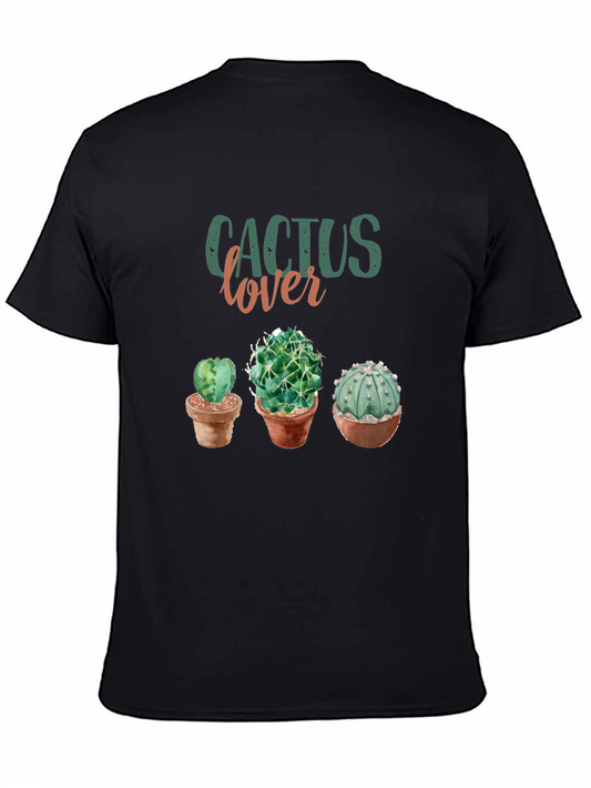 Camiseta Negra Cactus Lover para Amantes de las Plantas