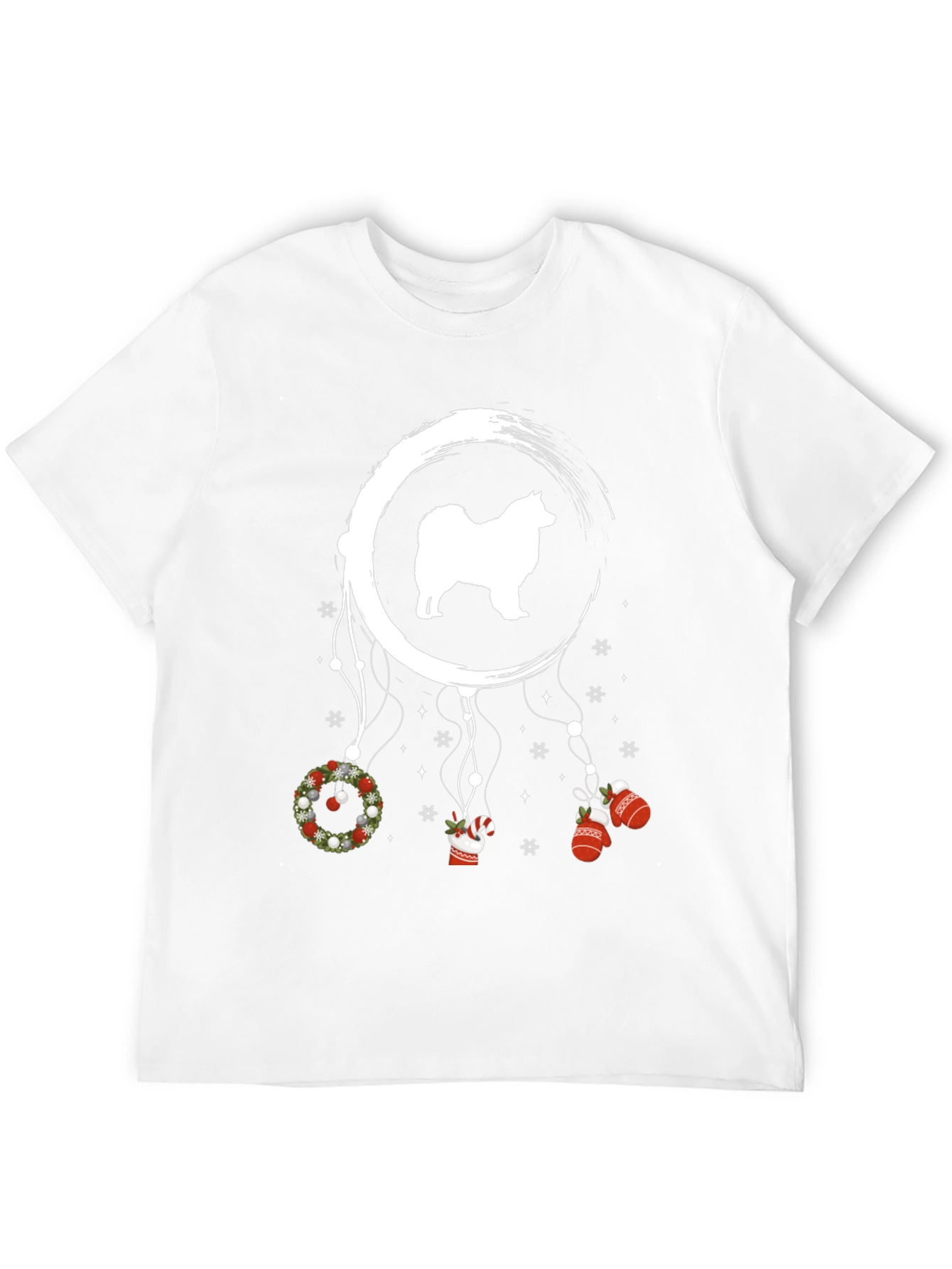 Camiseta Negra con Diseño Festivo de Perro