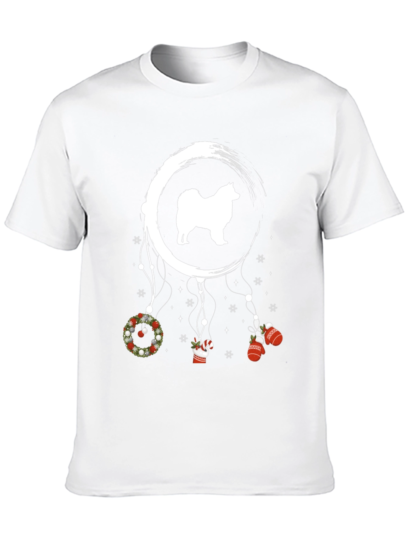 Camiseta Negra con Diseño Festivo de Perro