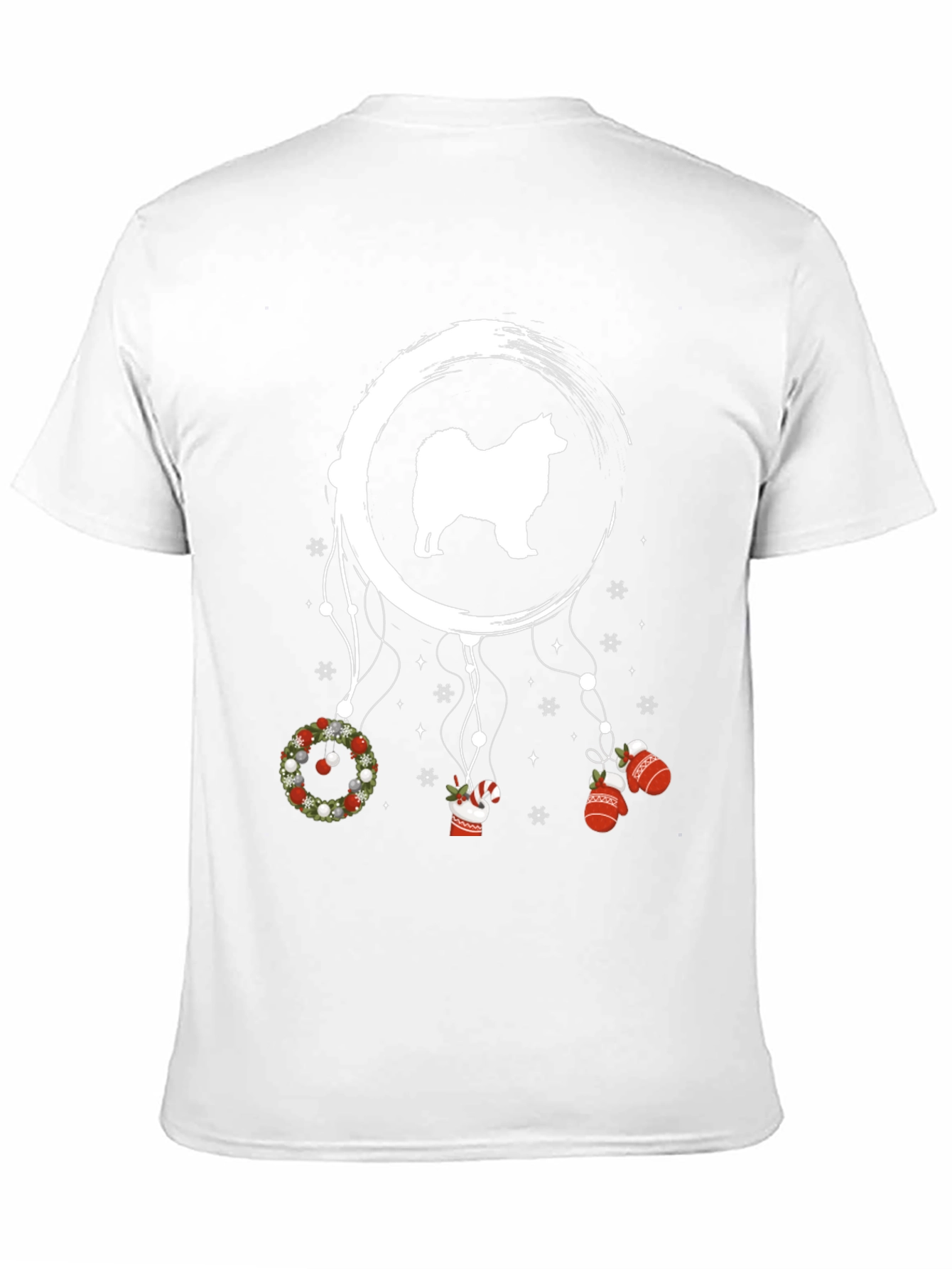 Camiseta Negra con Diseño Festivo de Perro
