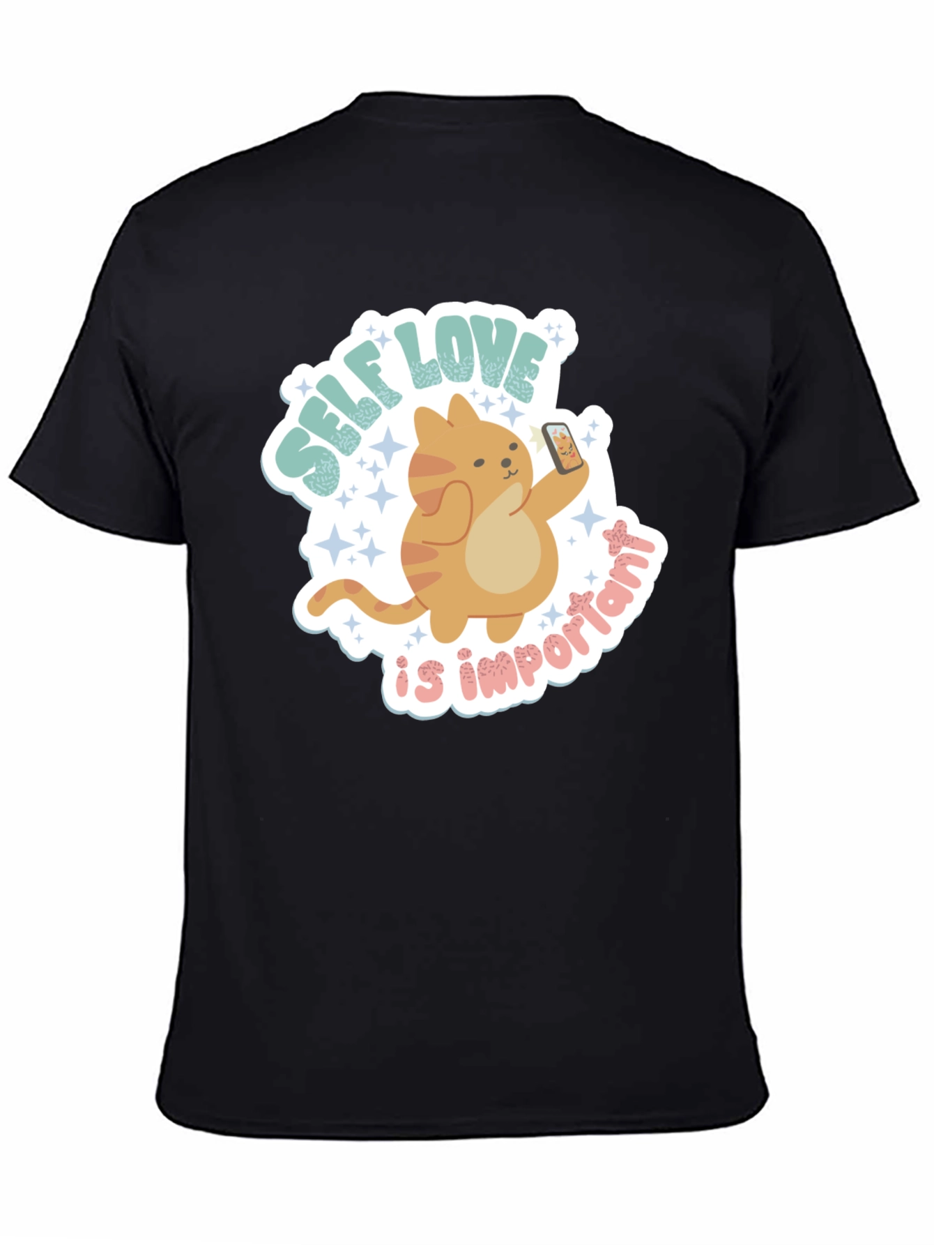 Camiseta Negra con Diseño Self Love