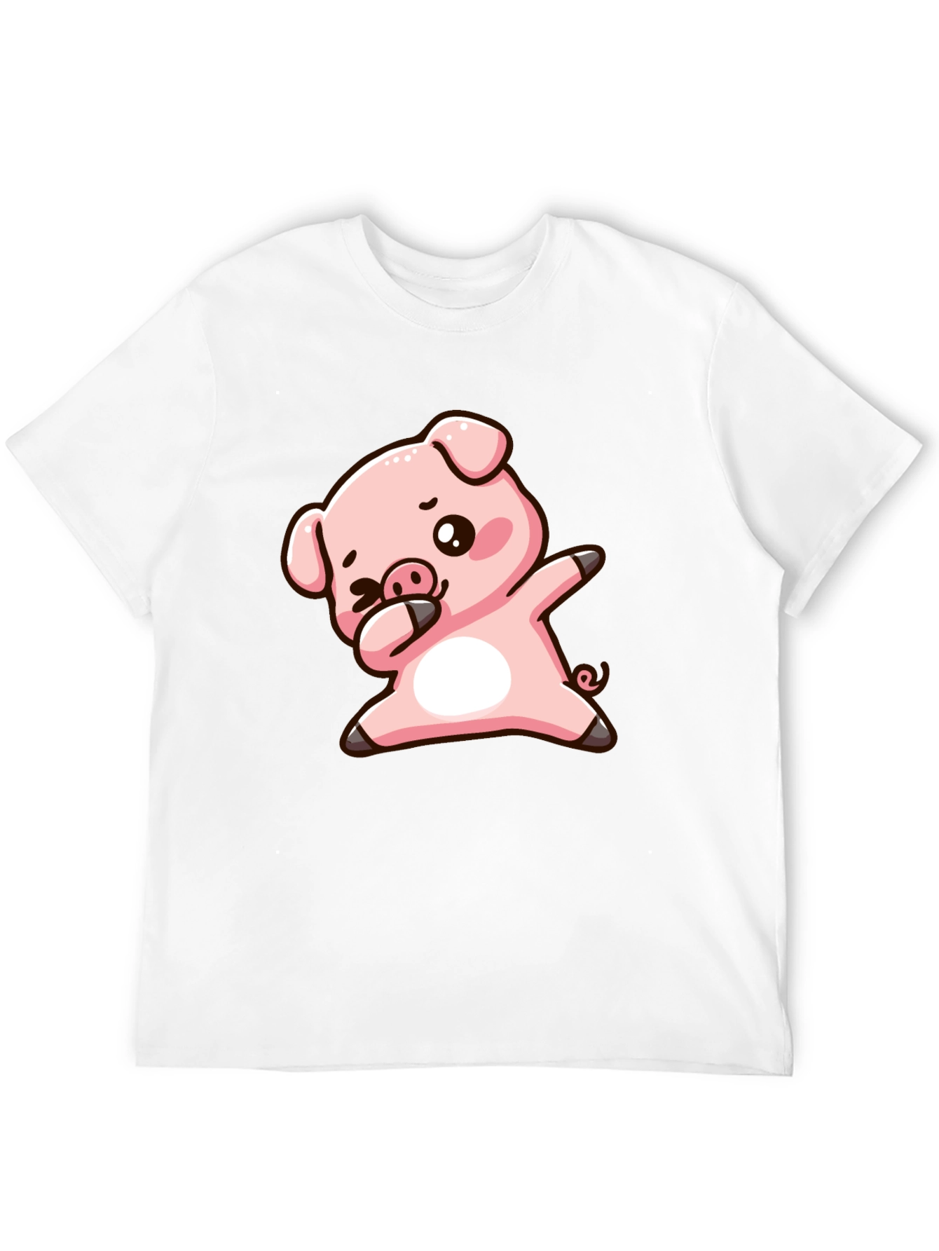 Camiseta Negra con Cerdo Dabbing