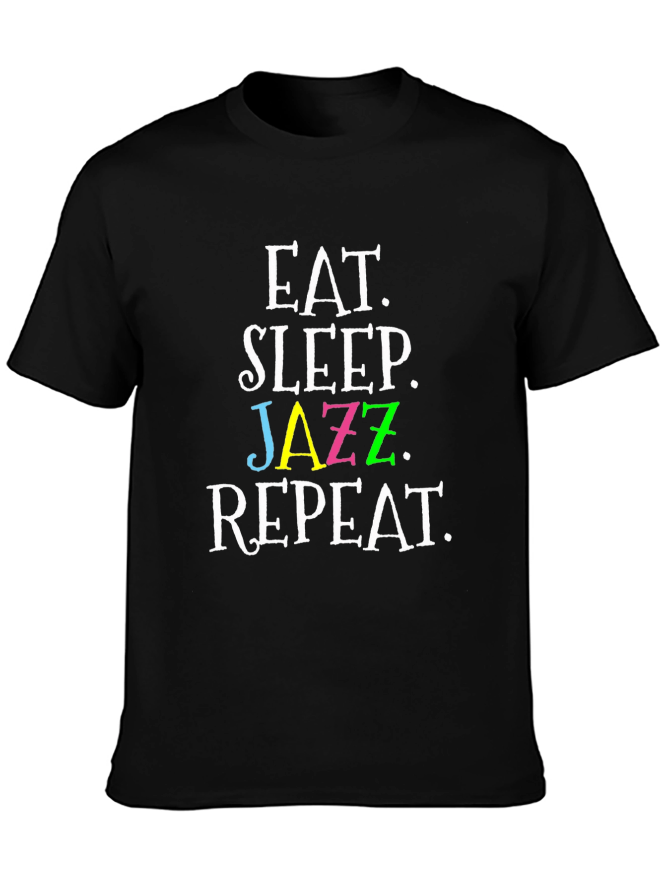 Camiseta Negra Eat Sleep Jazz Repeat