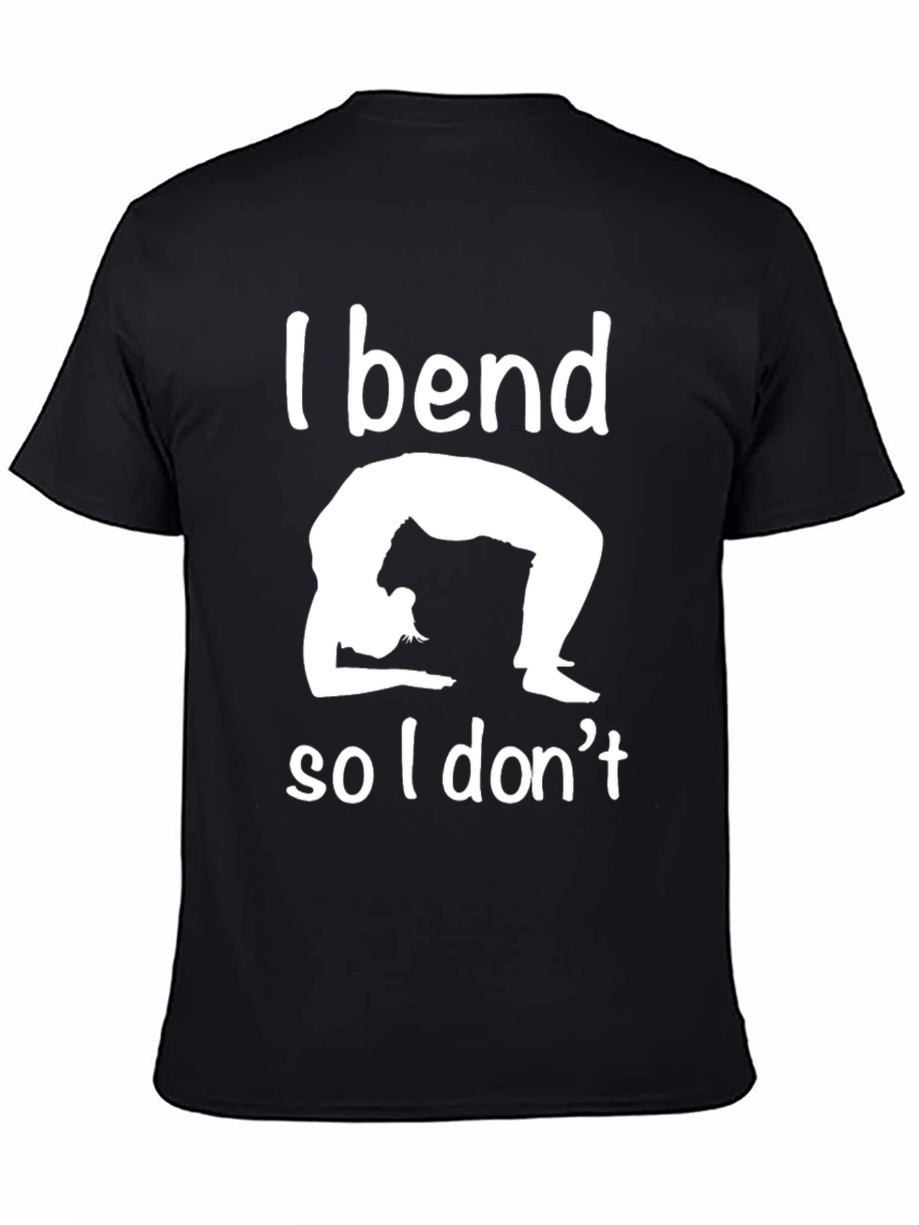 Camiseta Negra: Yo me Doblo para No Romperme