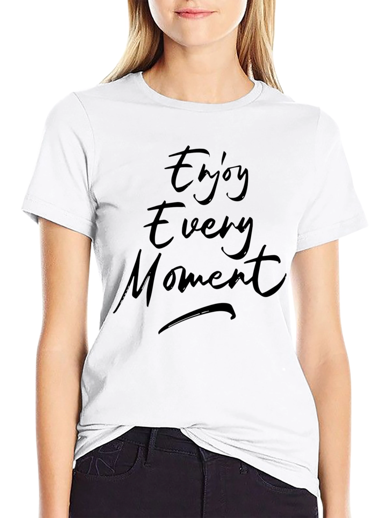 Camiseta Negra Hombre Disfruta Cada Momento