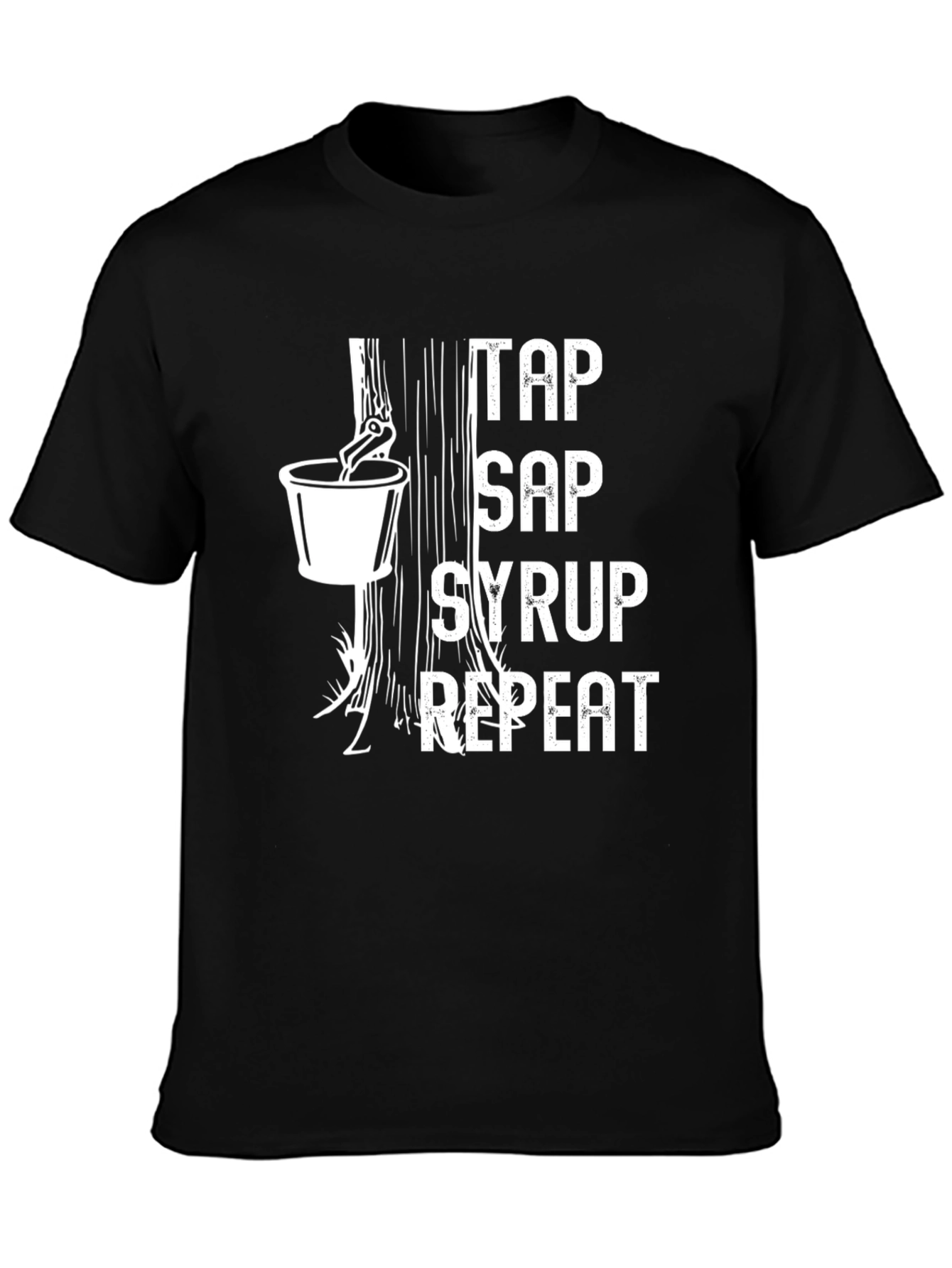 Camiseta Negra: Tap Sap Syrup Repeat