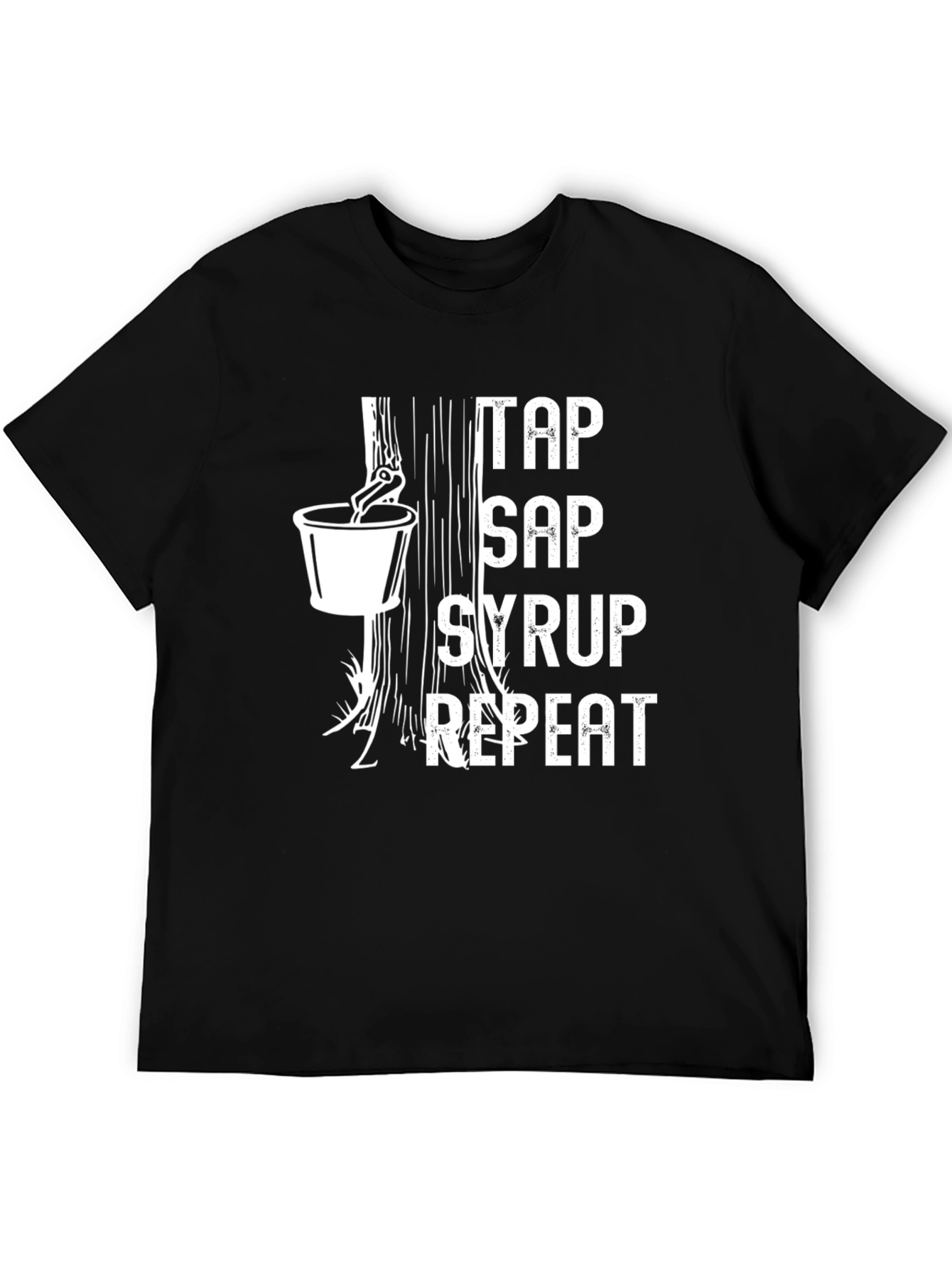 Camiseta Negra: Tap Sap Syrup Repeat
