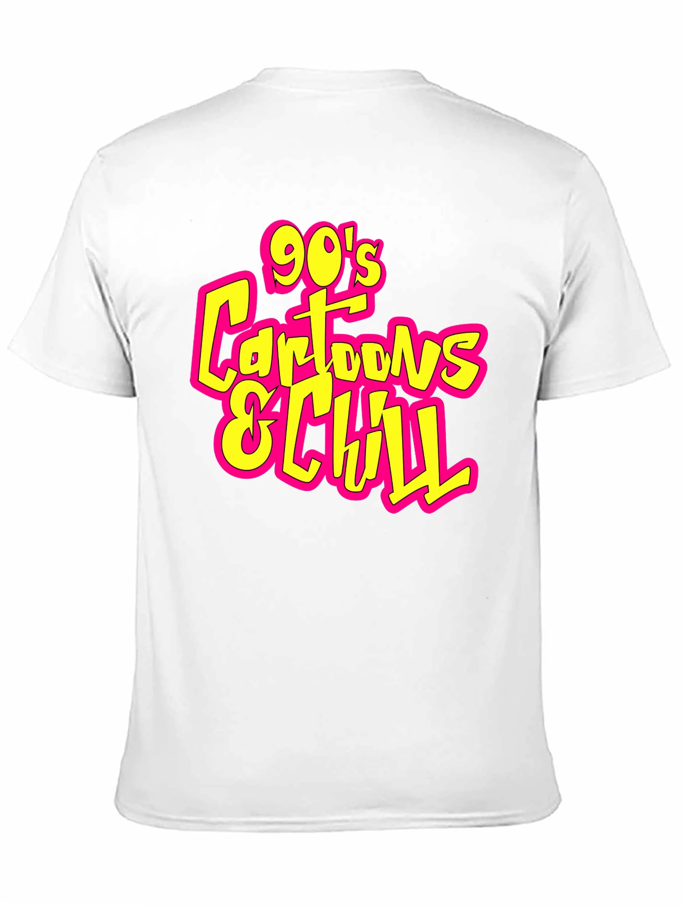Camiseta Negra 90s Cartoons & Chill Casual