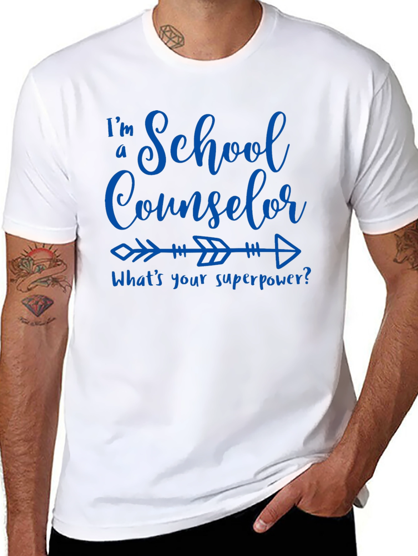 Camiseta Negra School Counselor Superpower