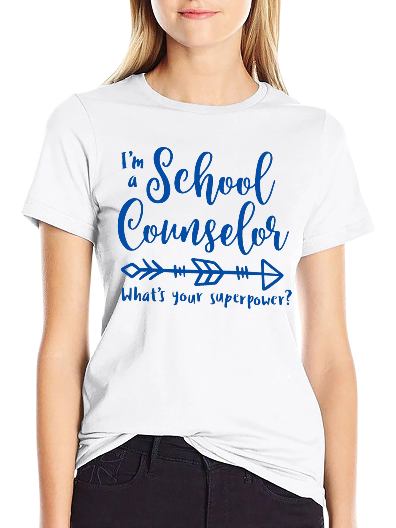 Camiseta Negra School Counselor Superpower
