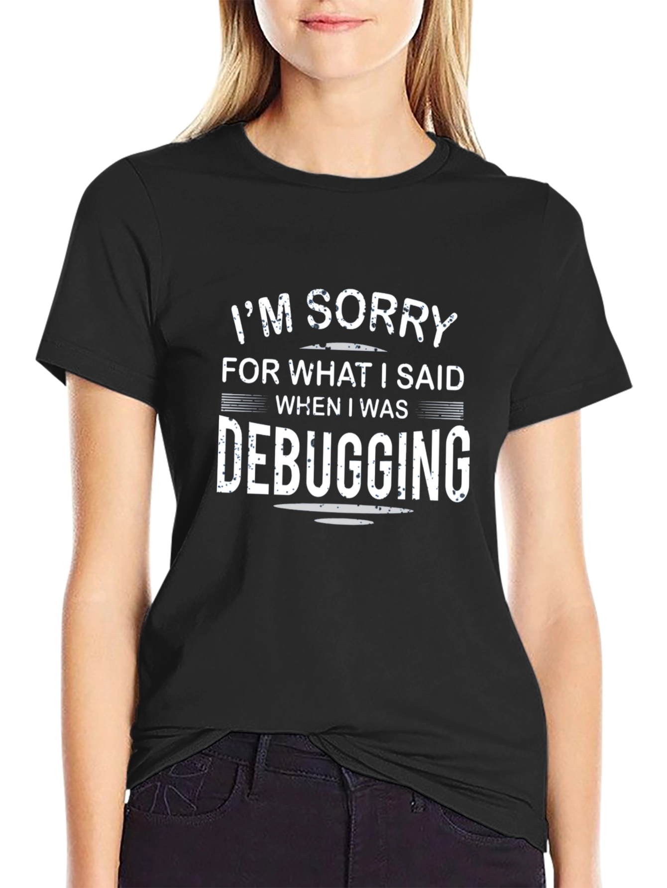 Camiseta Negra: Lo Siento Debugging