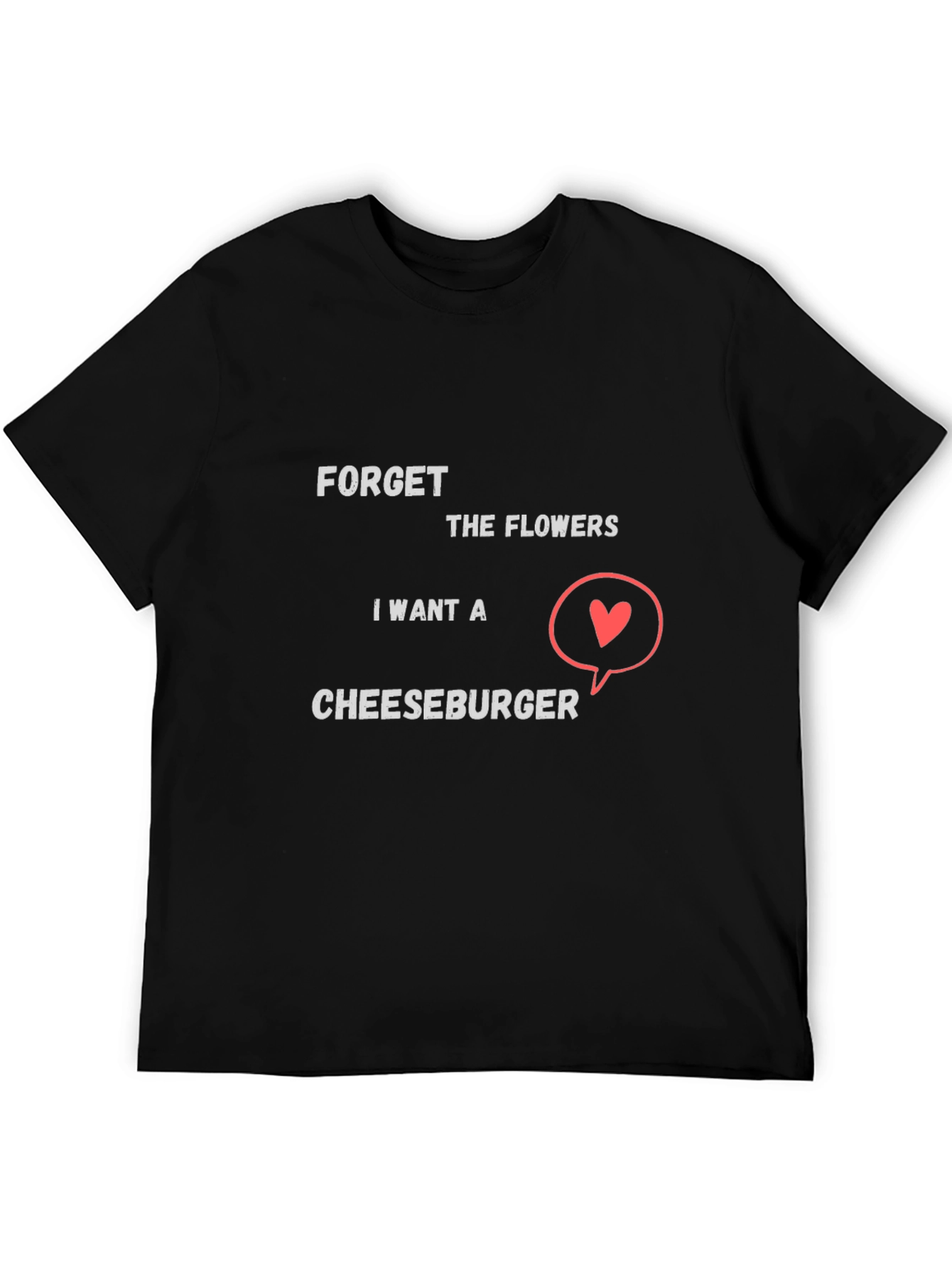 Camiseta Negra Divertida: ¡Quiero una Cheeseburger!