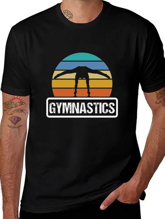 Camiseta Negra de Gimnasia Retro Vintage