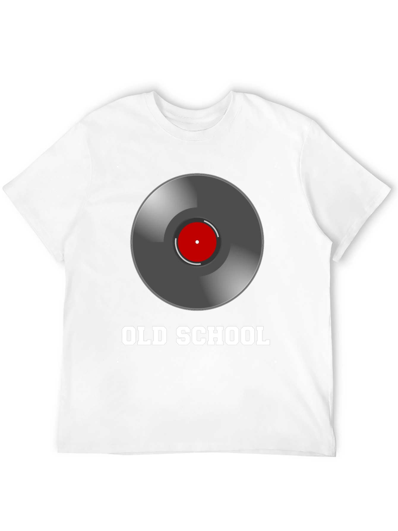 Camiseta Negra Estilo Old School con Diseño de Vinilo