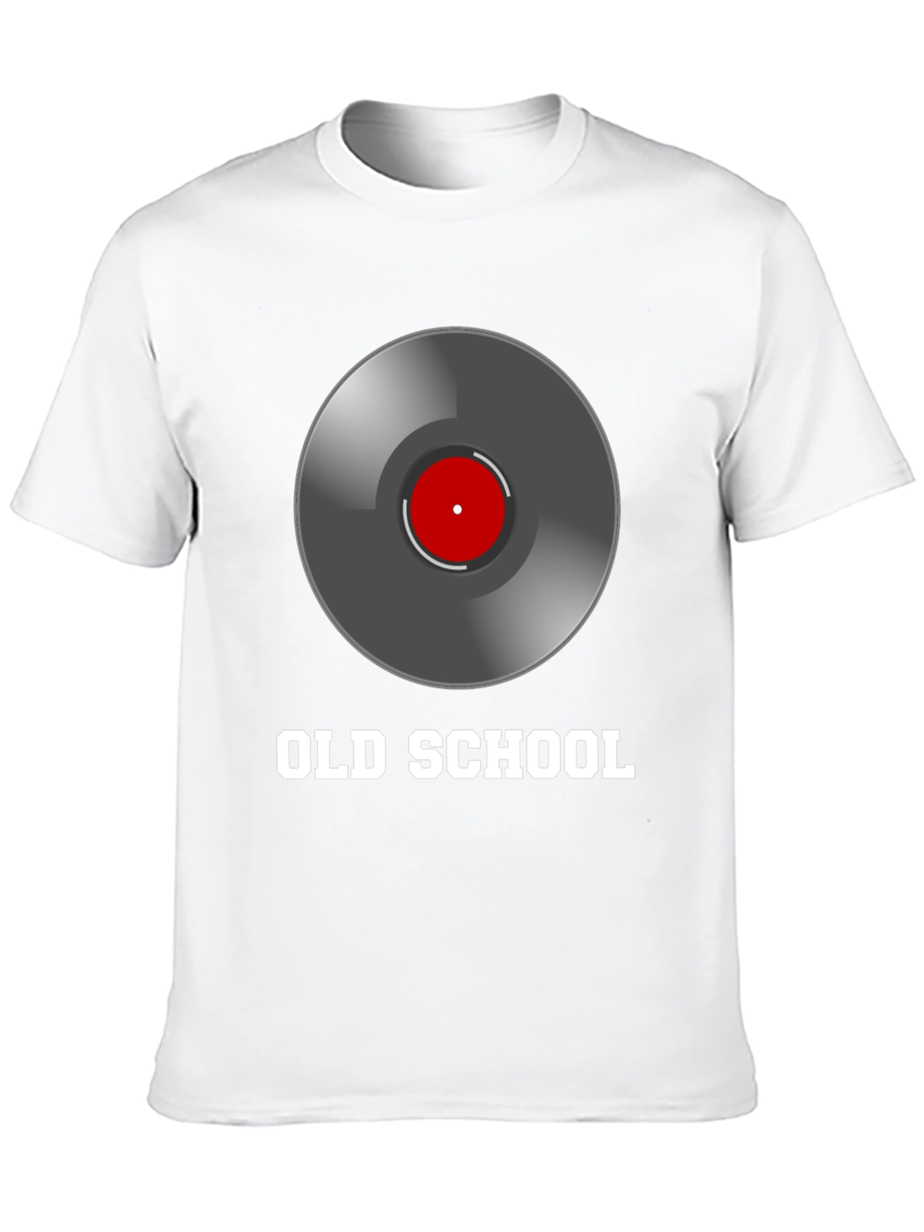 Camiseta Negra Estilo Old School con Diseño de Vinilo