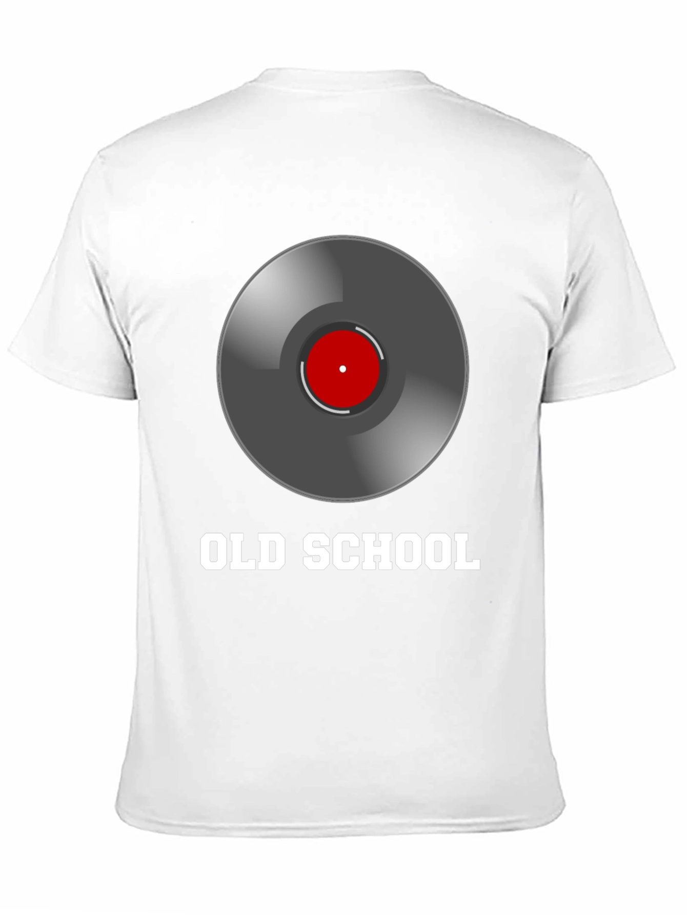 Camiseta Negra Estilo Old School con Diseño de Vinilo