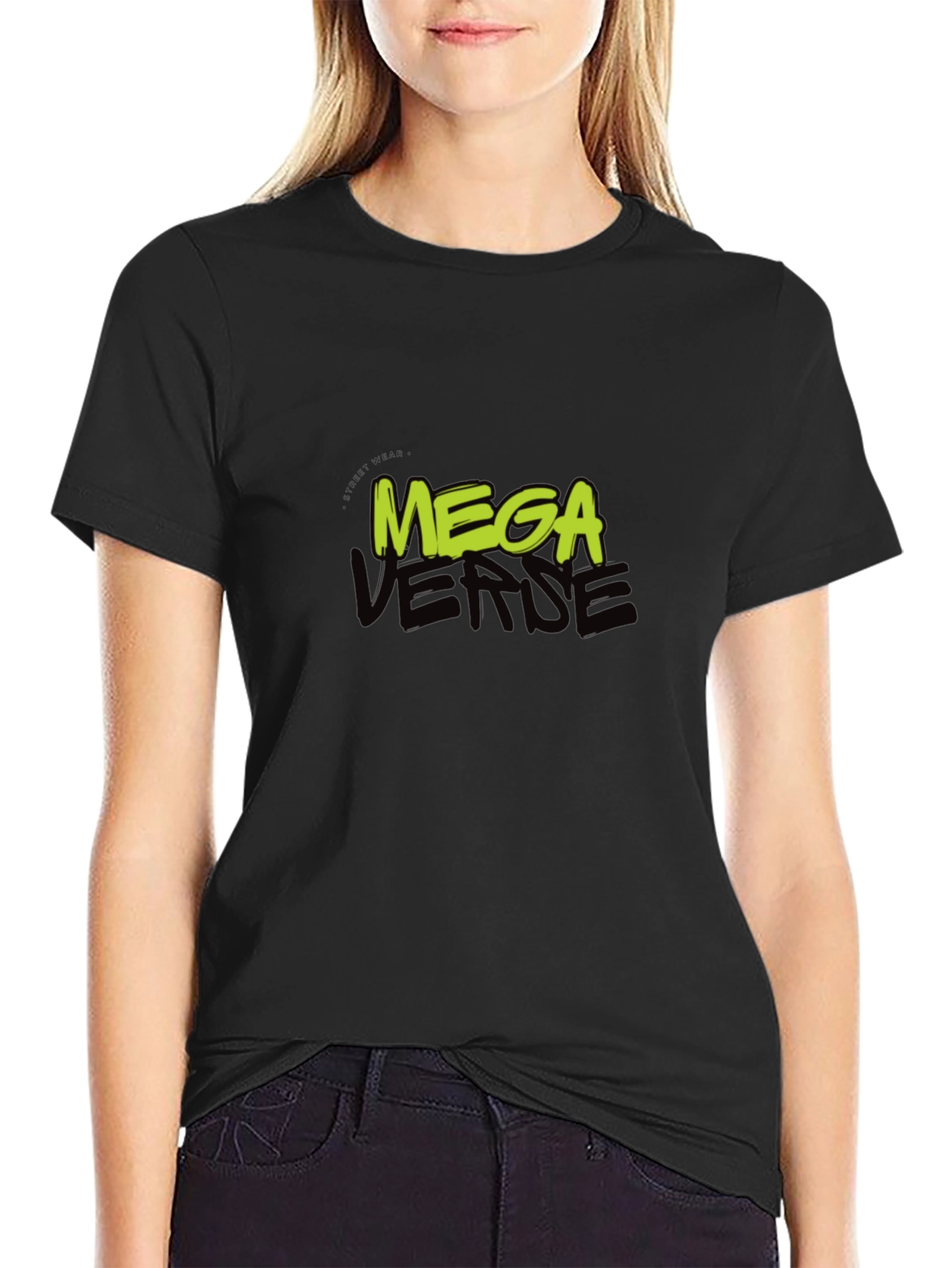 Camiseta Negra Mega Verse Urbana