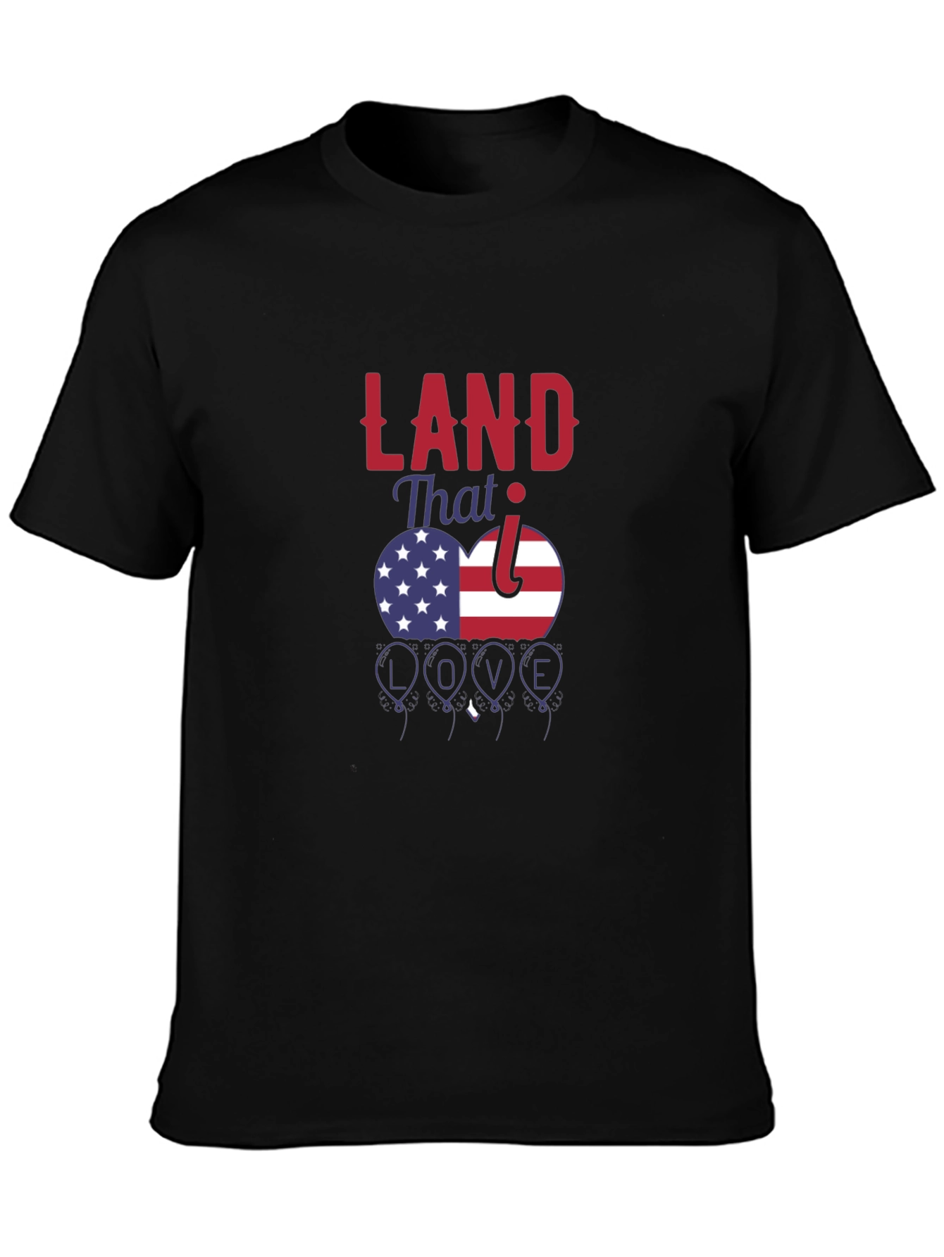 Camiseta Negra Patriótica Land That I Love