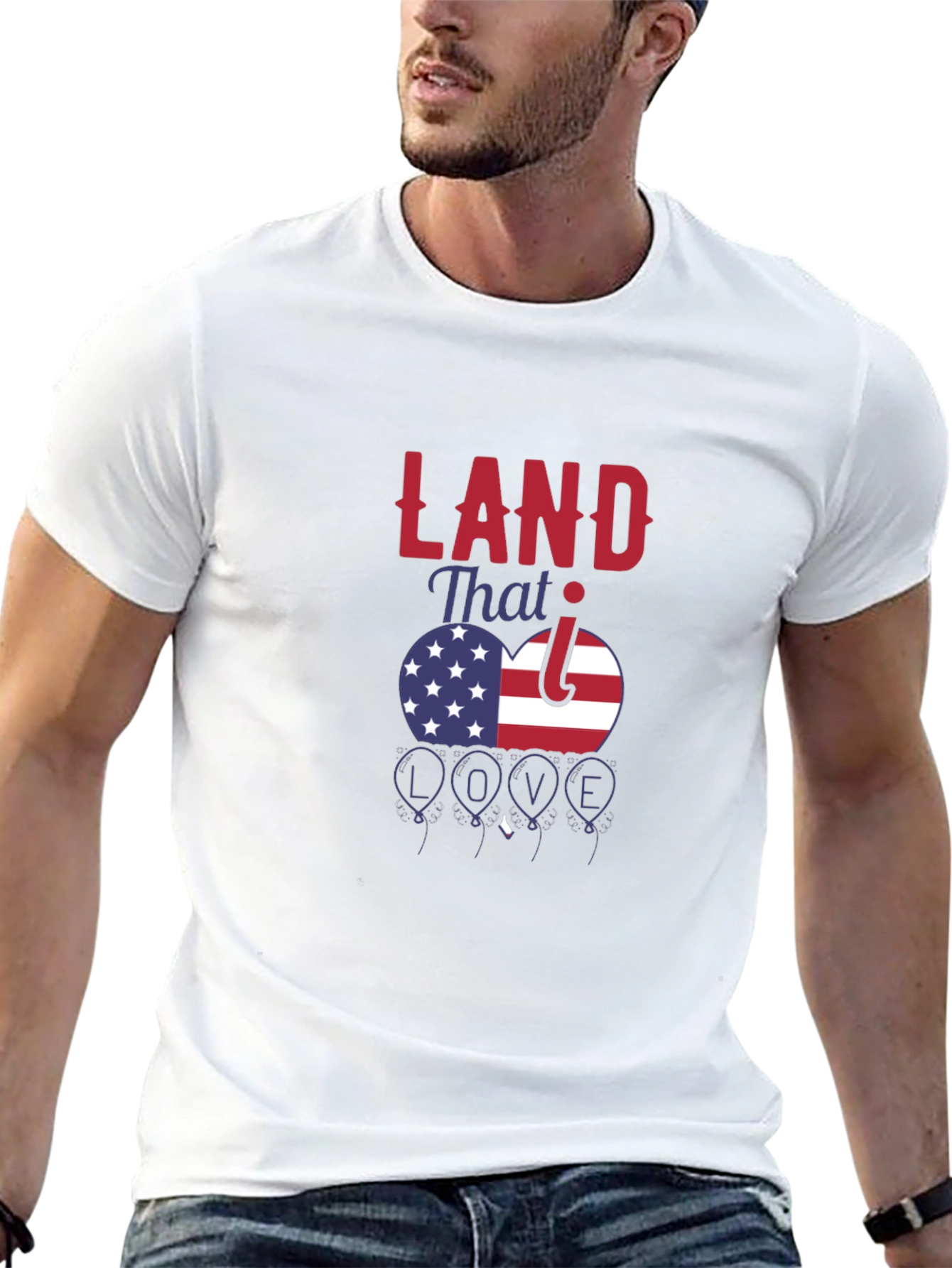 Camiseta Negra Patriótica Land That I Love