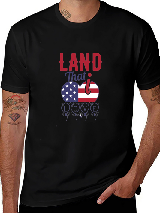 Camiseta Negra Patriótica Land That I Love