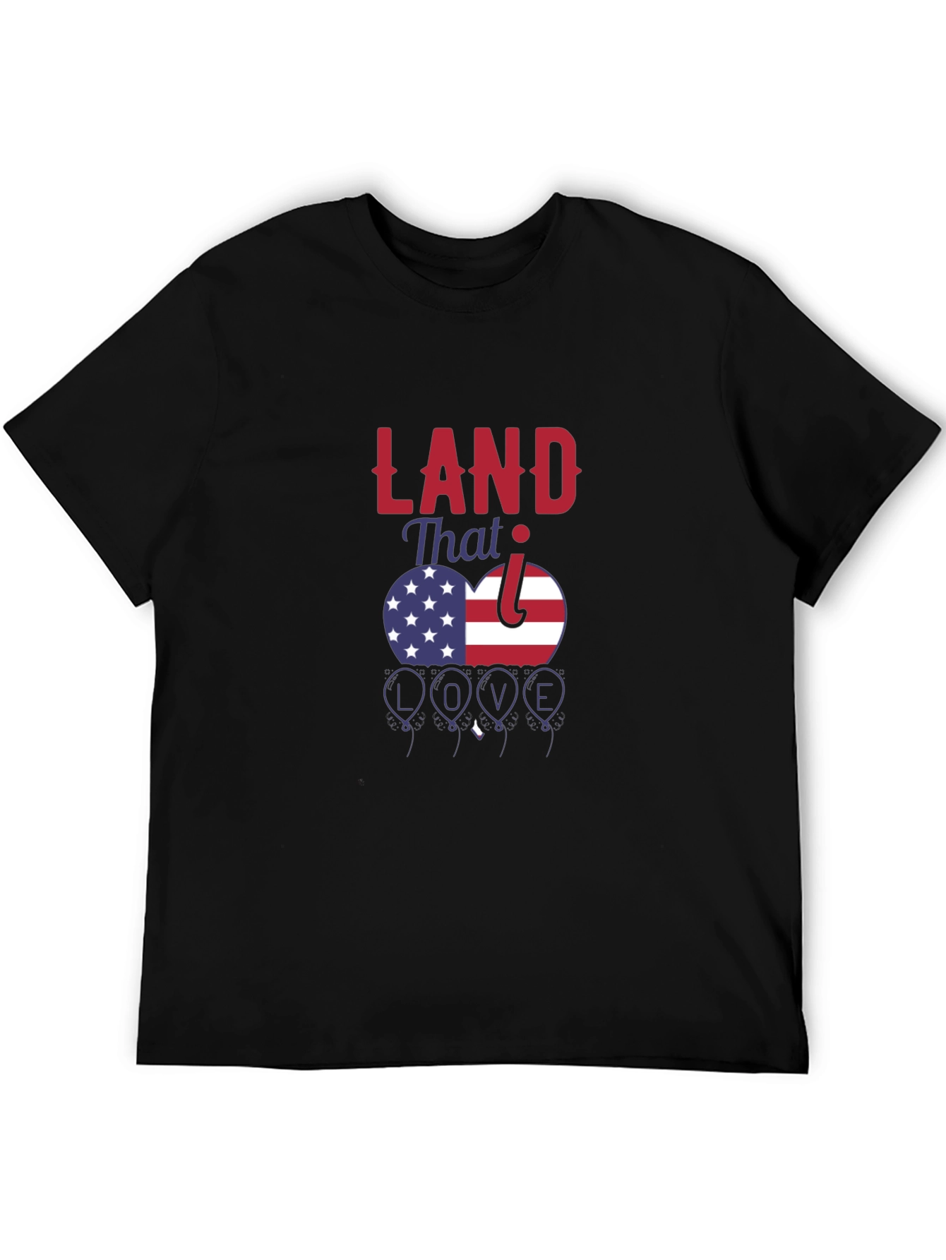 Camiseta Negra Patriótica Land That I Love