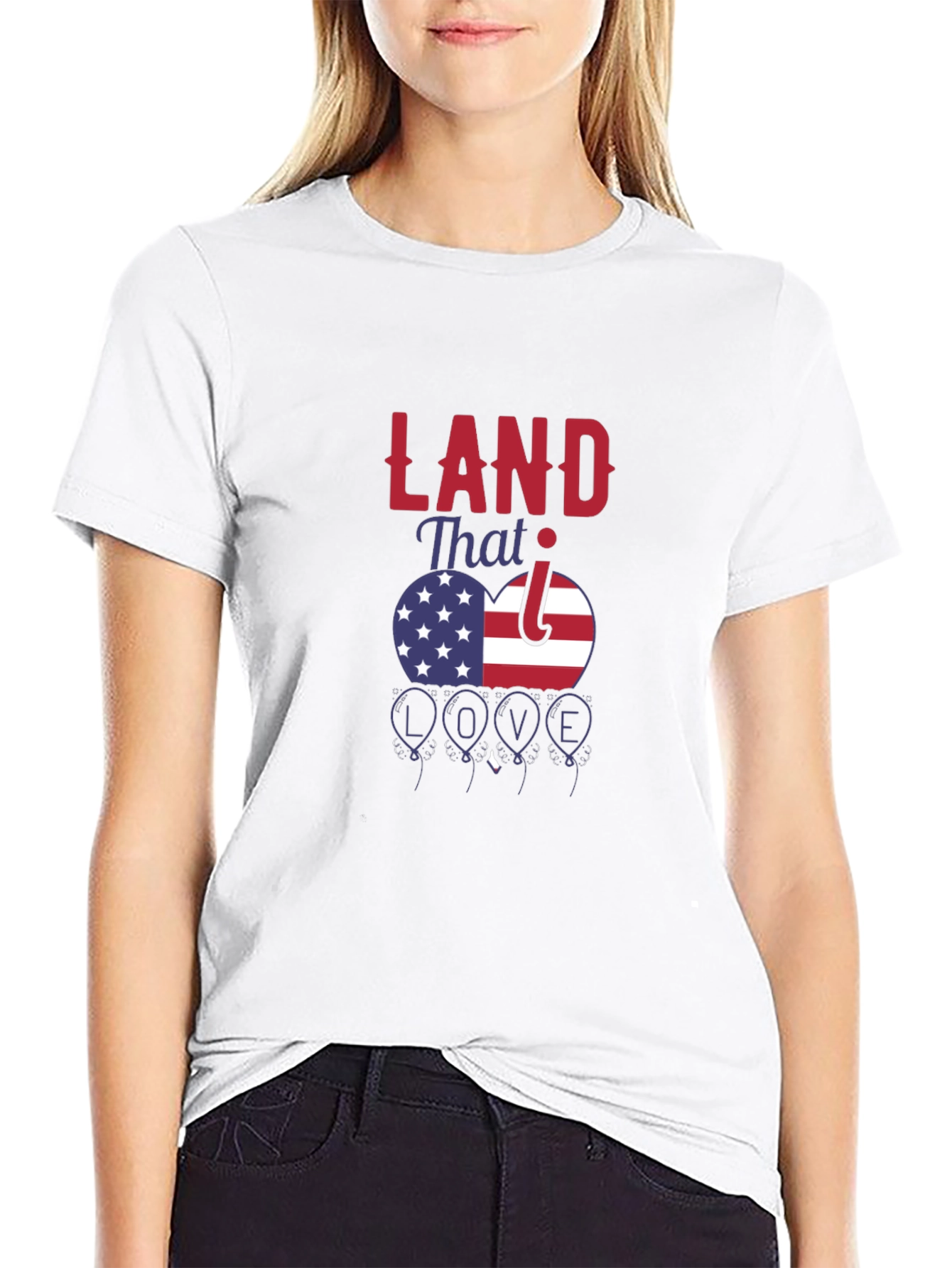 Camiseta Negra Patriótica Land That I Love