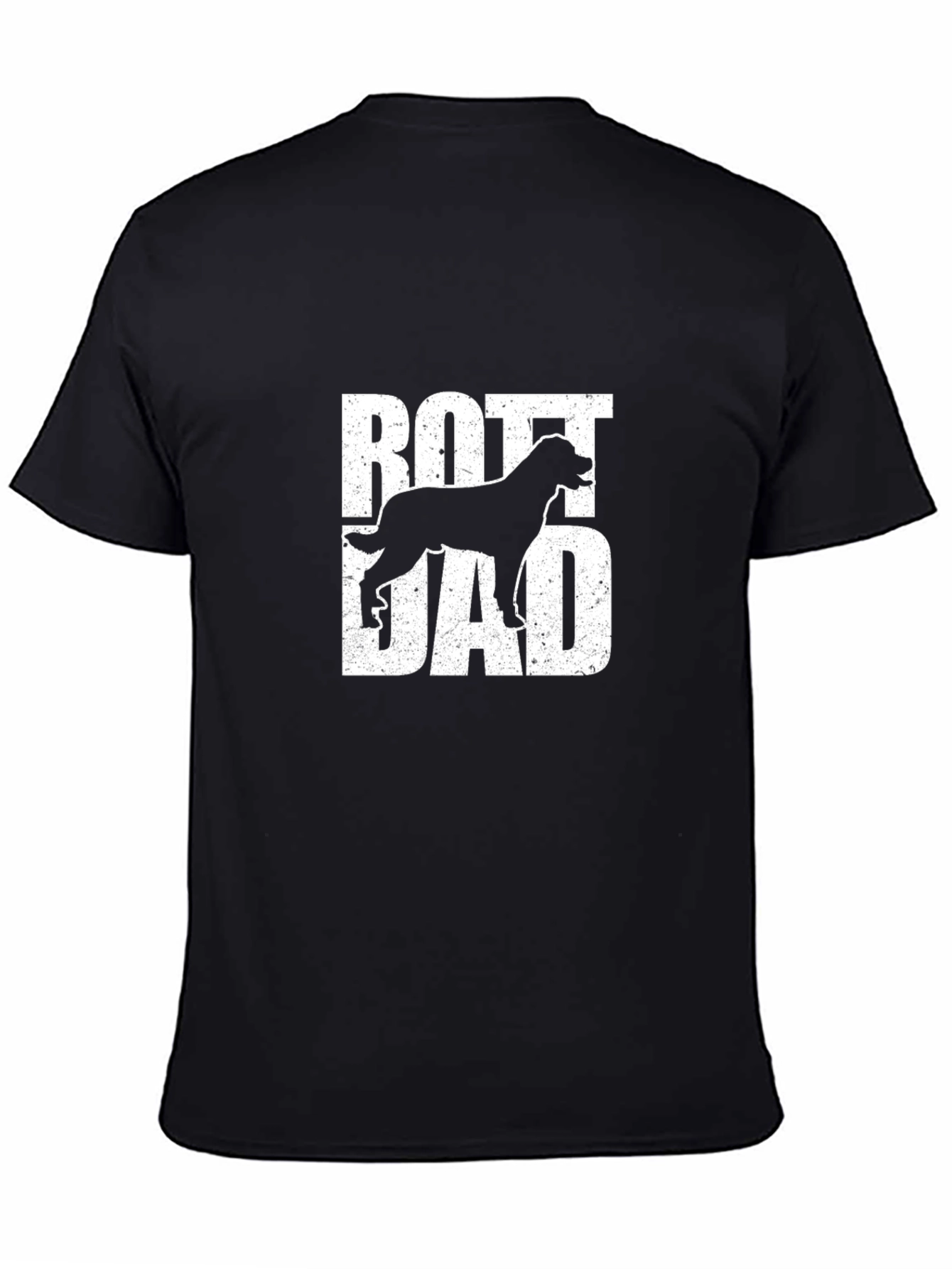 Camiseta Hombre Rott Dad Negra - Diseño Dog Lover