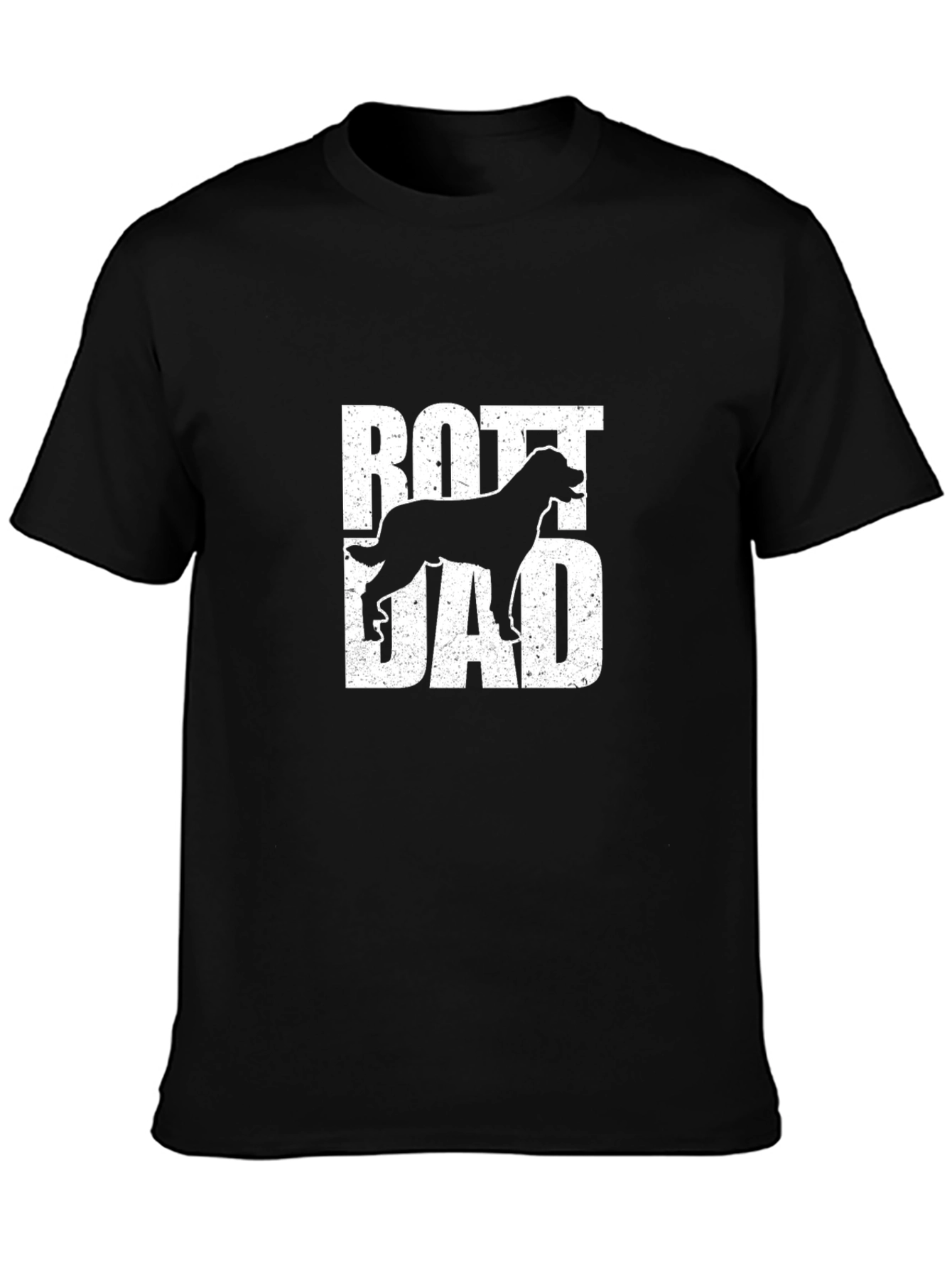 Camiseta Hombre Rott Dad Negra - Diseño Dog Lover