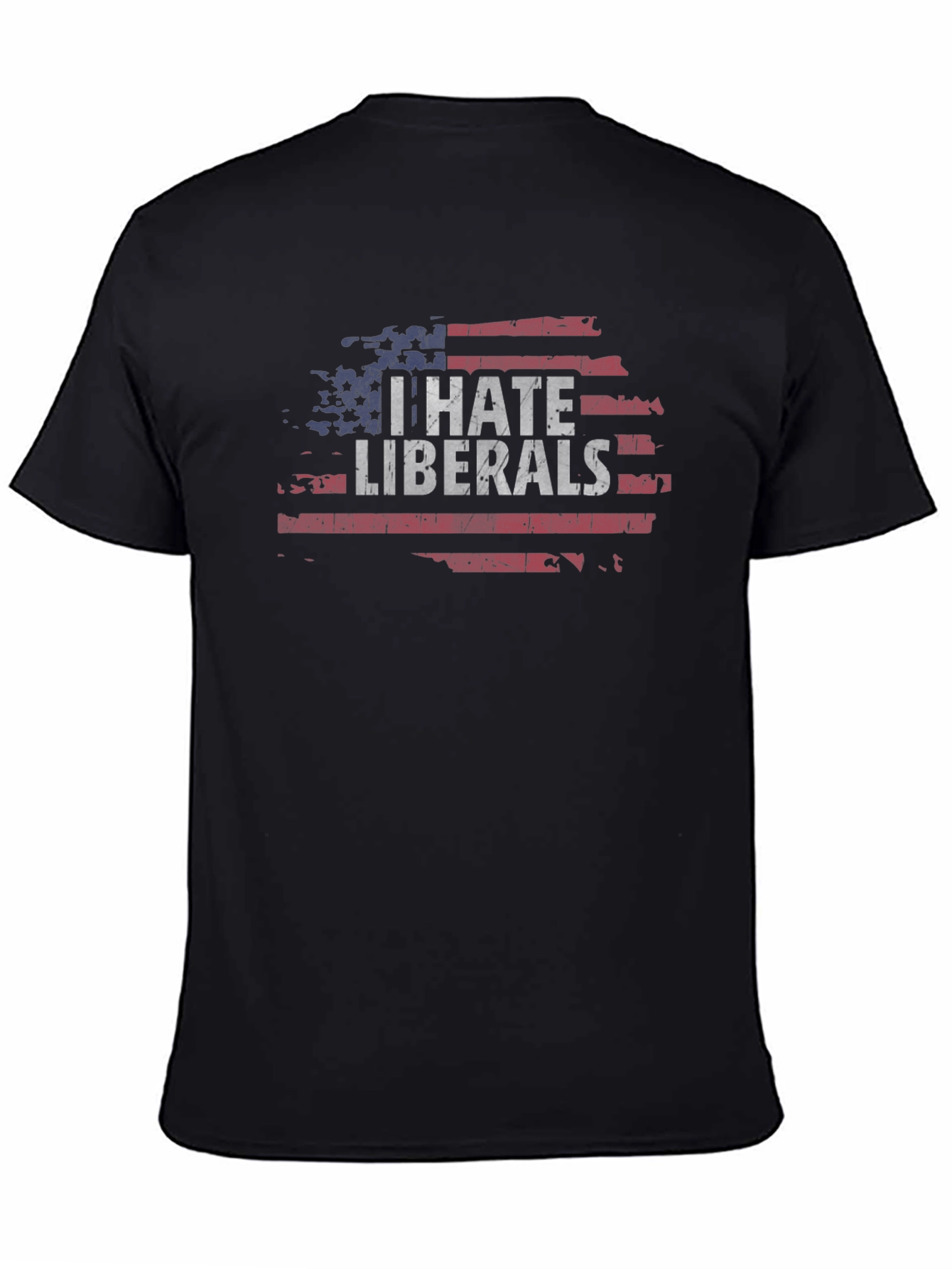 Camiseta I Hate Liberals con Diseño de Bandera Americana