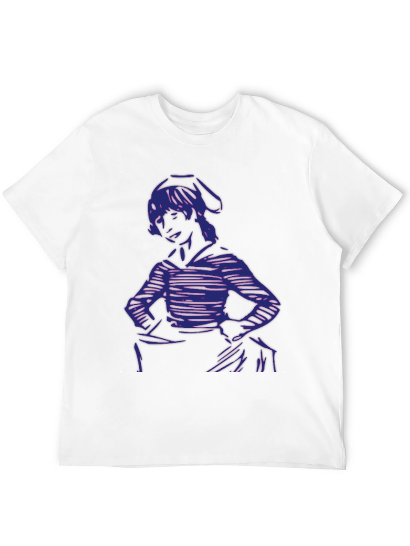 Camiseta Negra con Estampado Abstracto