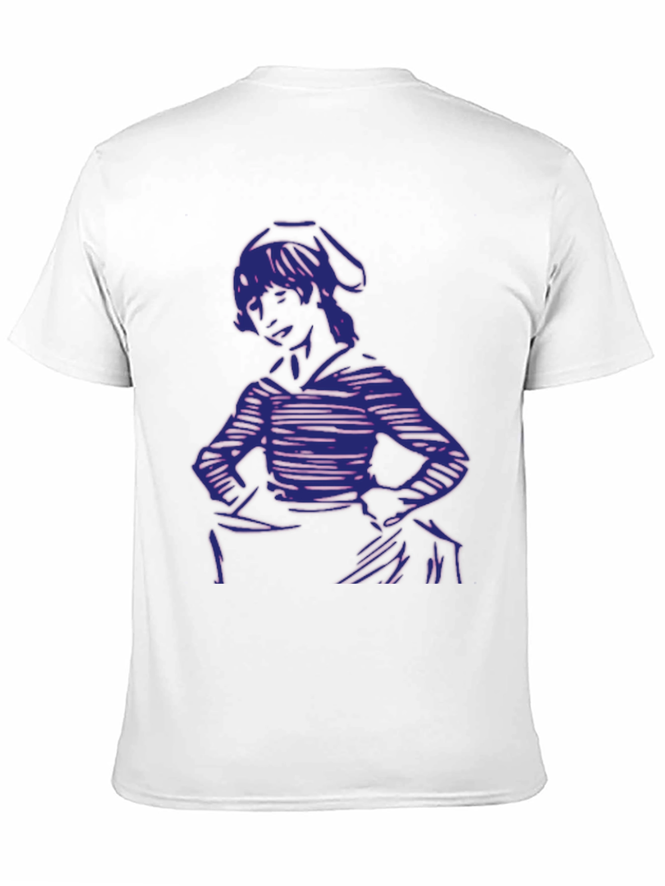 Camiseta Negra con Estampado Abstracto
