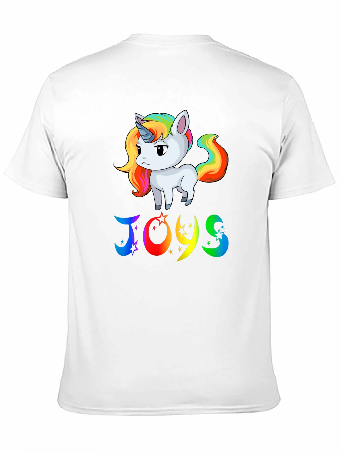 Camiseta Negra con Unicornio JOYS Arcoíris
