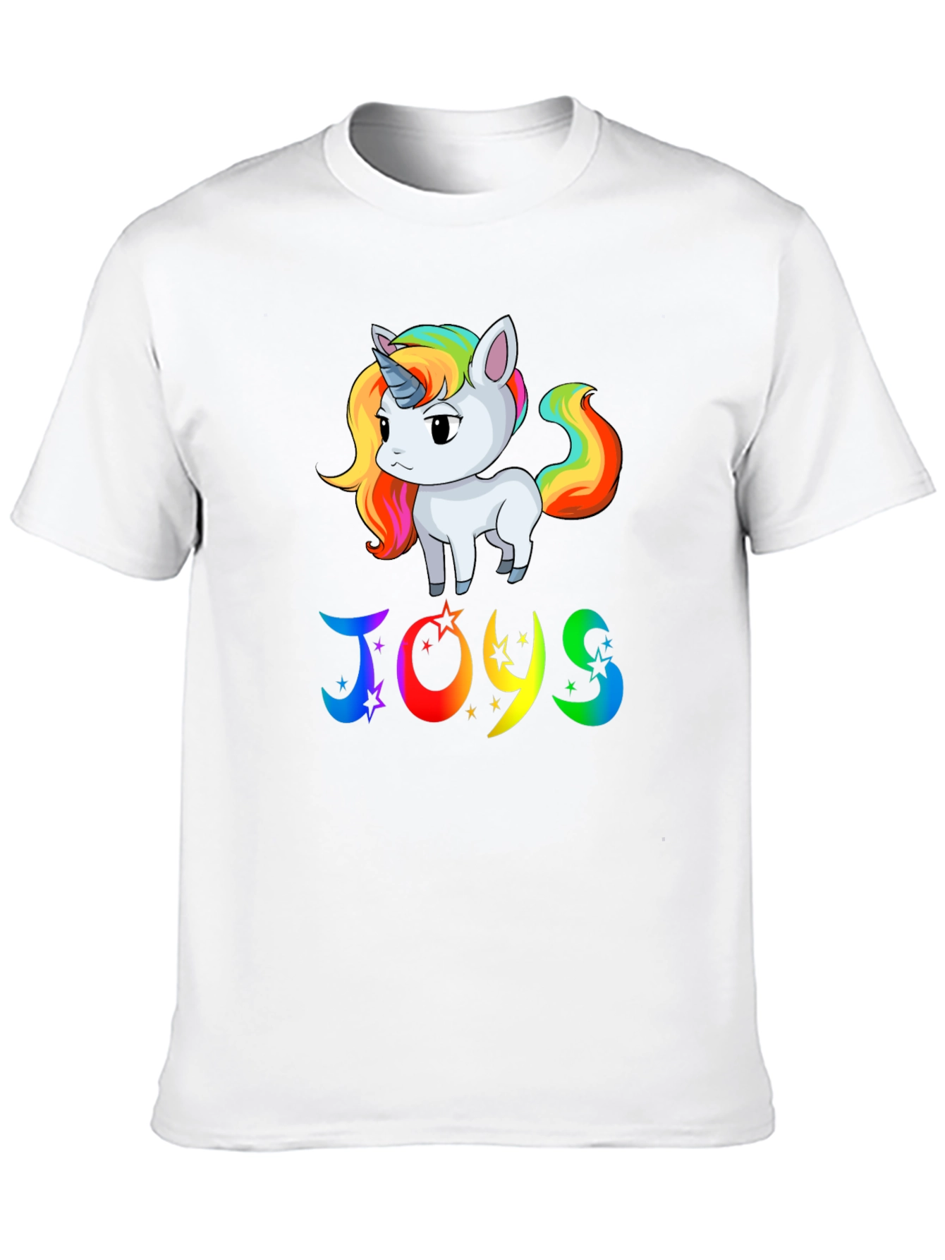 Camiseta Negra con Unicornio JOYS Arcoíris