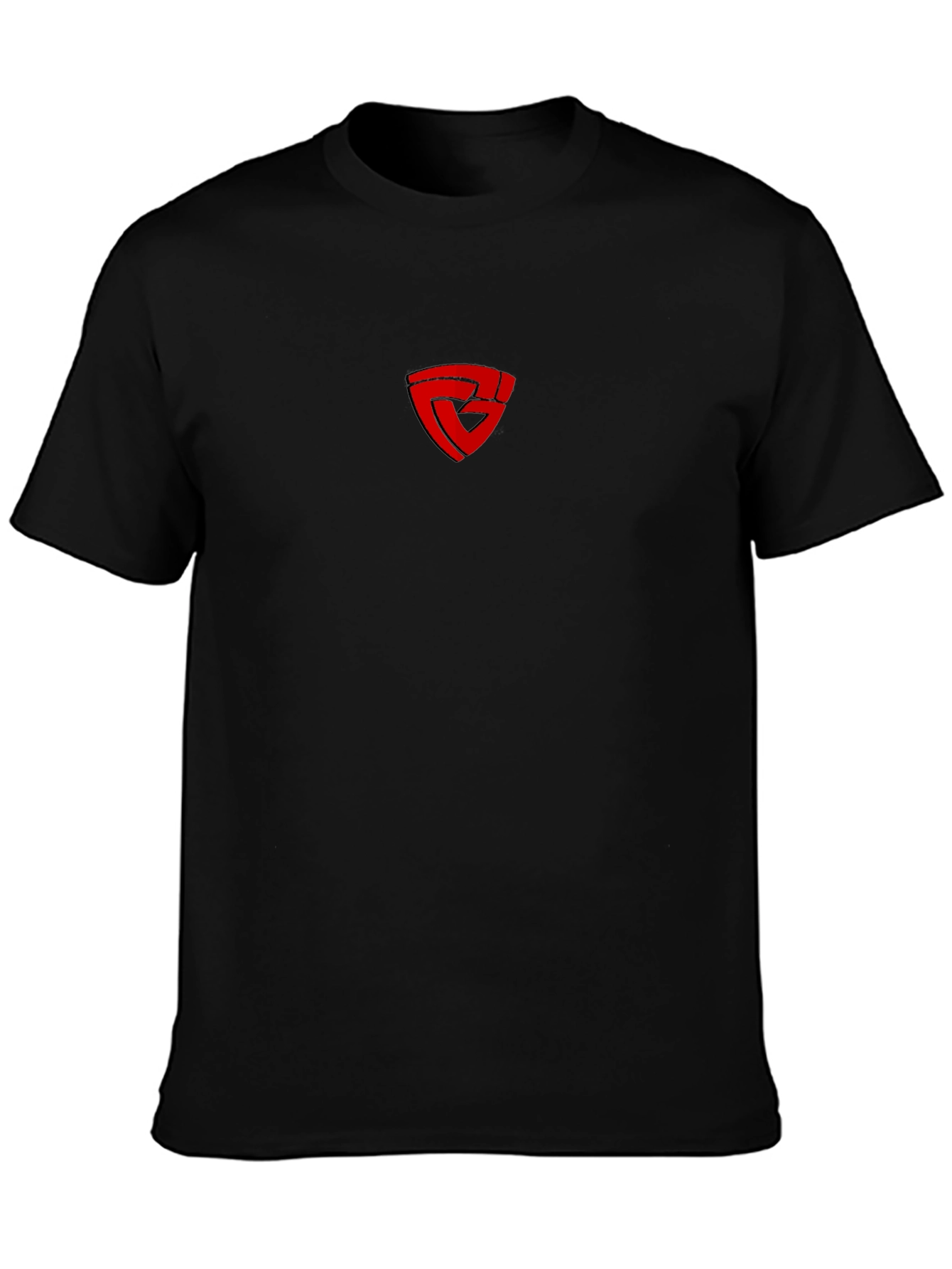 Camiseta Negra con Logo Rojo