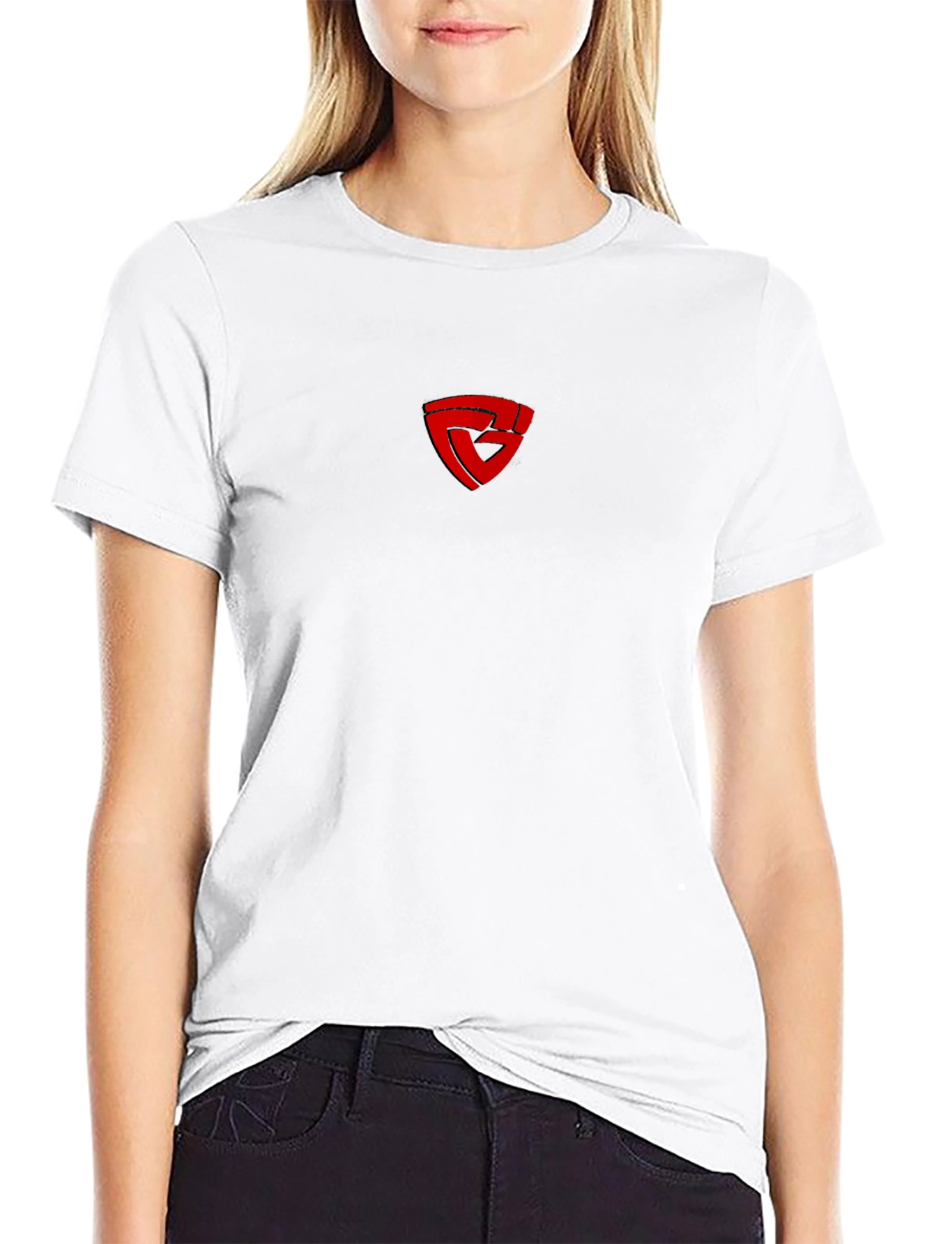 Camiseta Negra con Logo Rojo