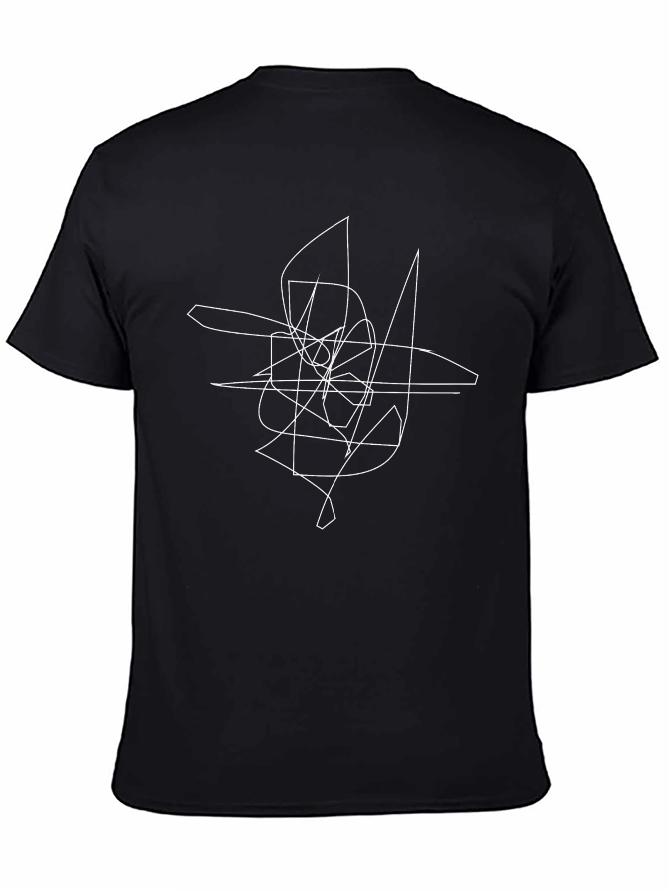 Camiseta Negra Abstracta de Hombre