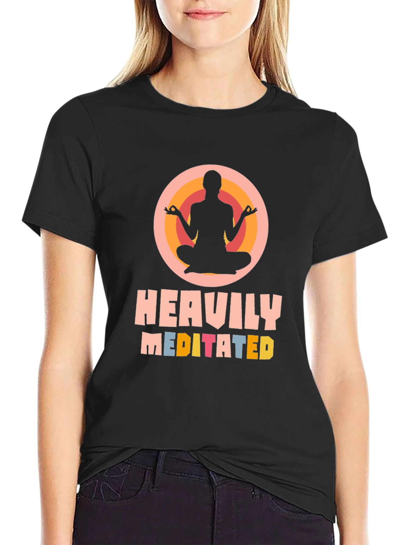 Camiseta Negra Meditación Intensa