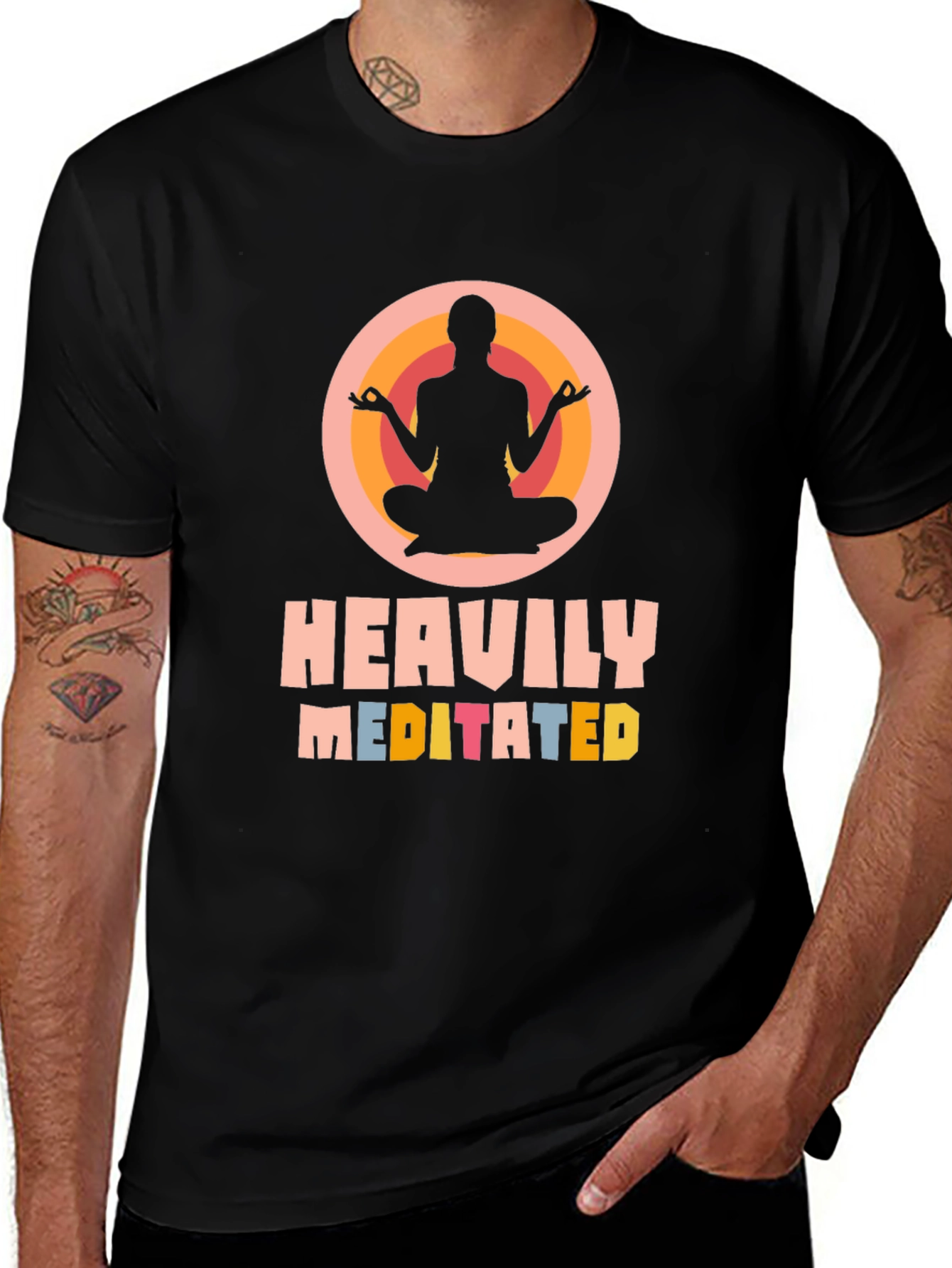 Camiseta Negra Meditación Intensa