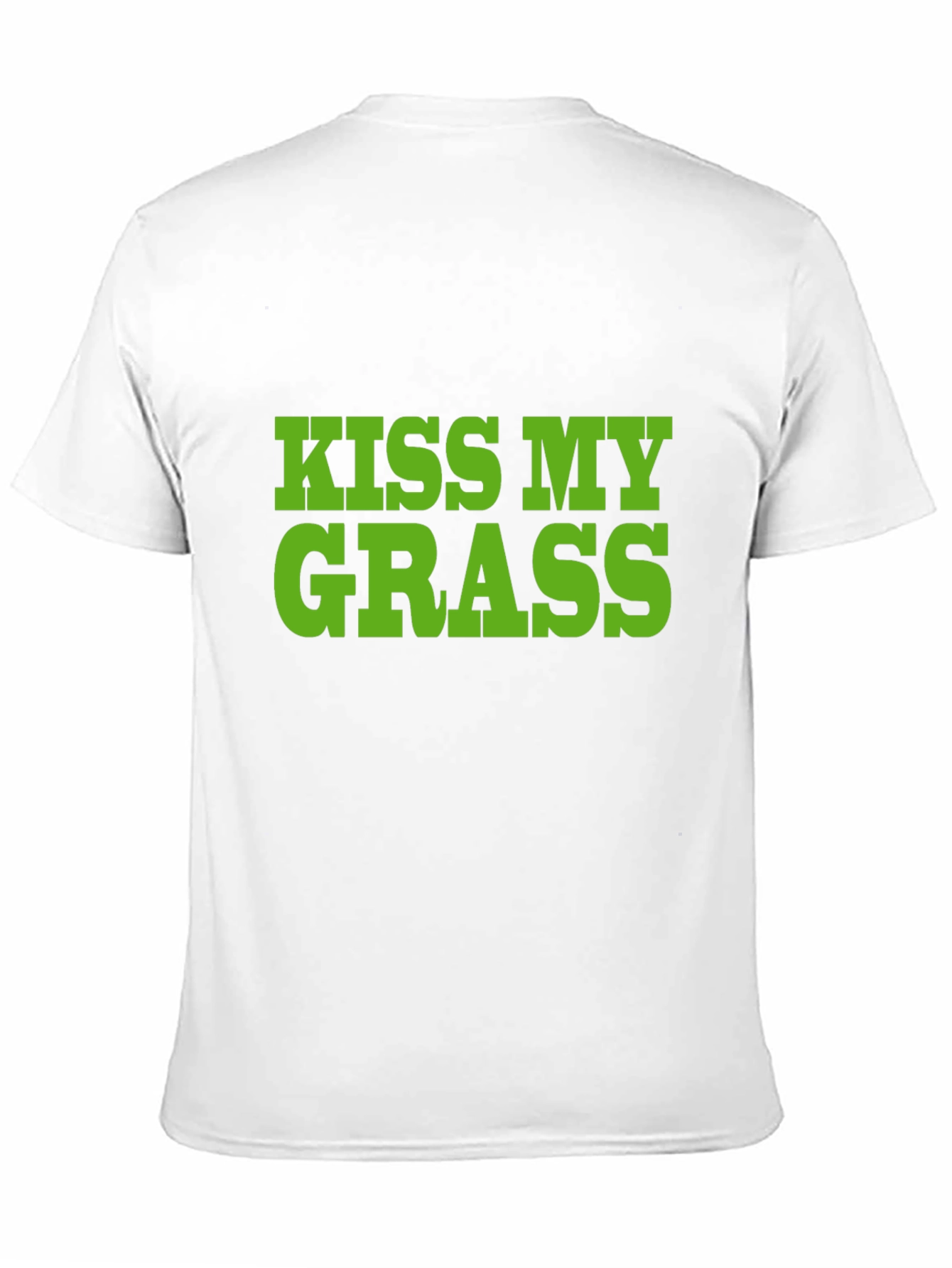 Camiseta Negra Kiss My Grass Divertida y Original