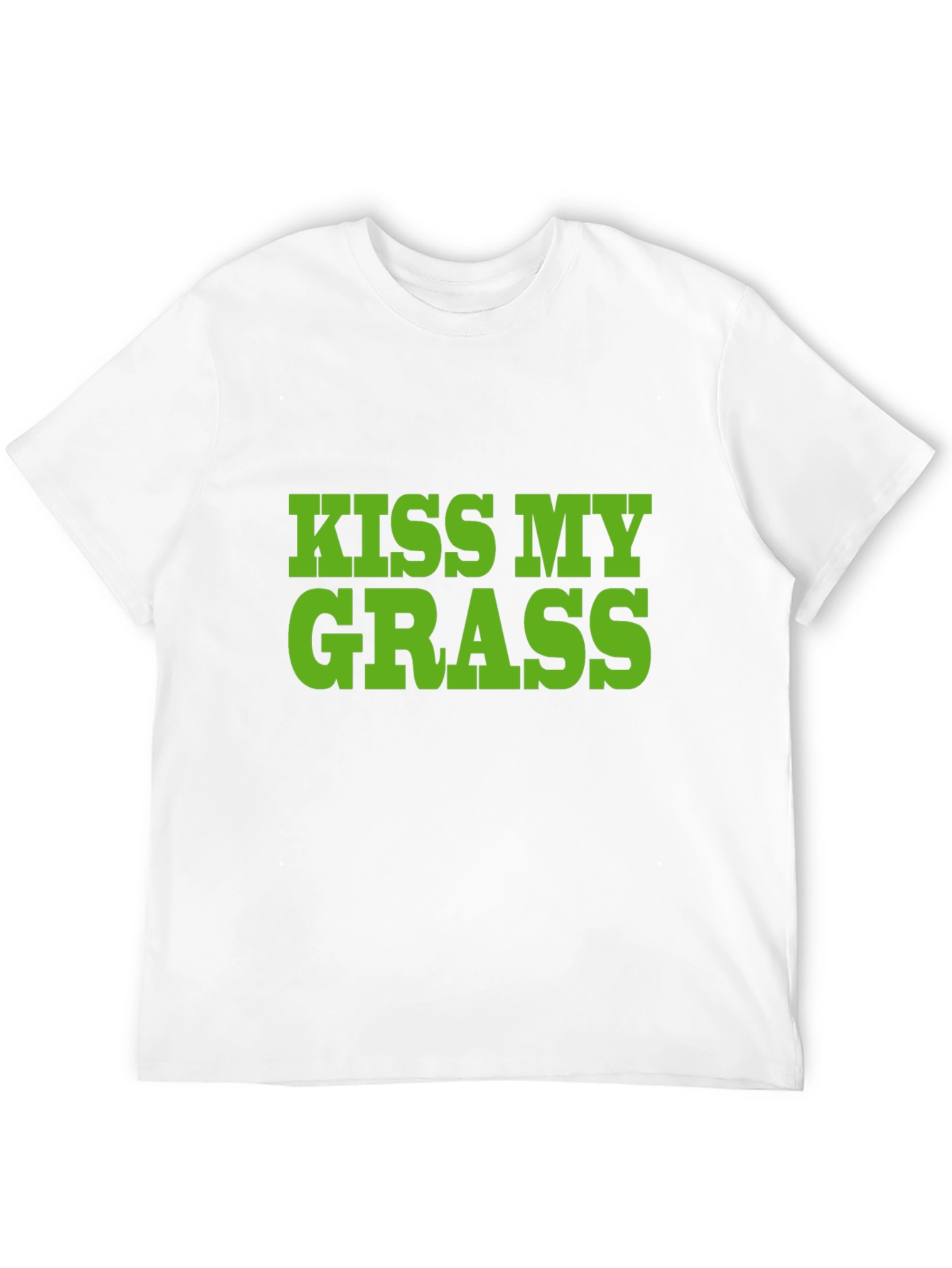 Camiseta Negra Kiss My Grass Divertida y Original