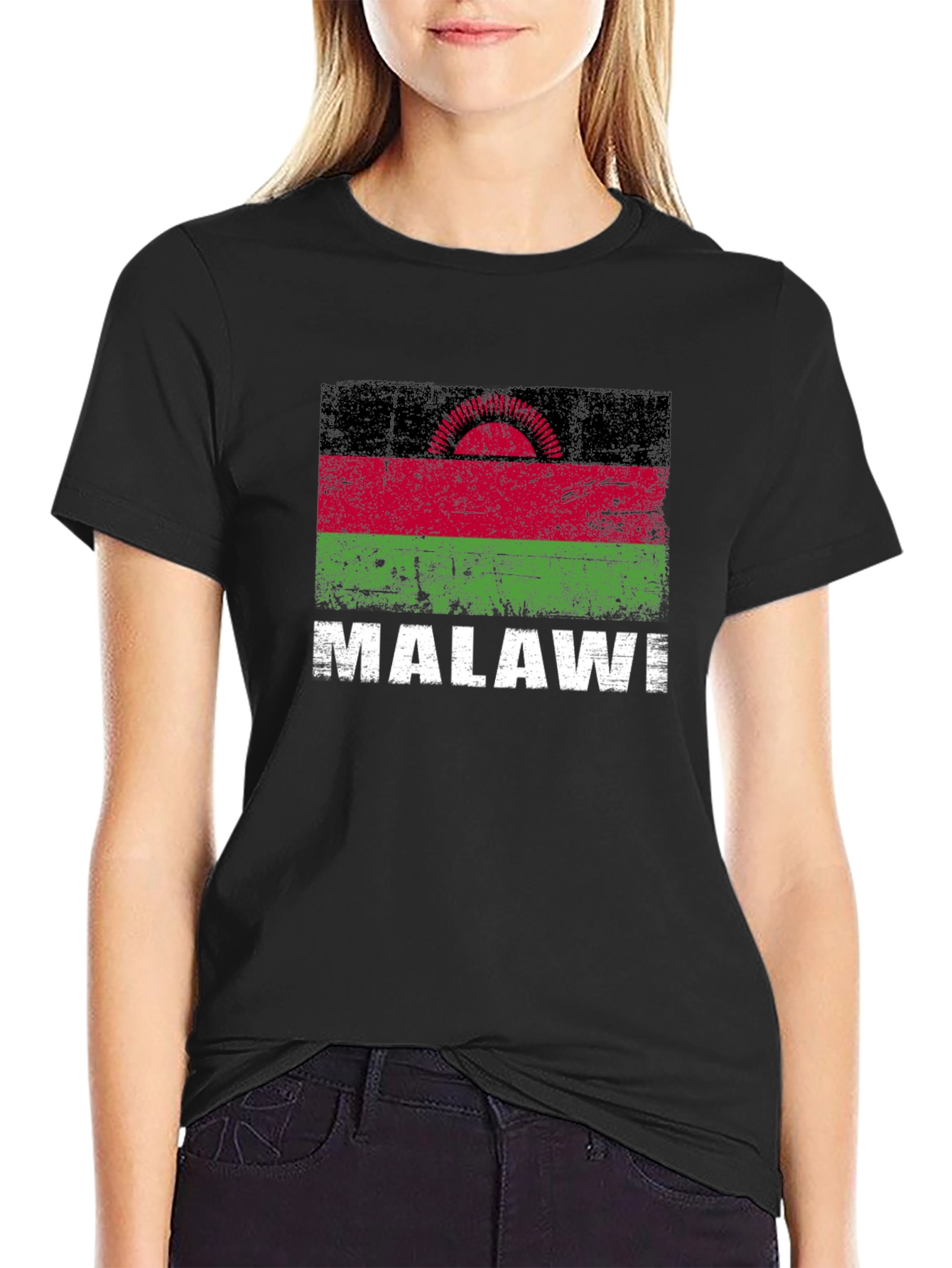 Camiseta Malawi - Diseño Bandera Retro