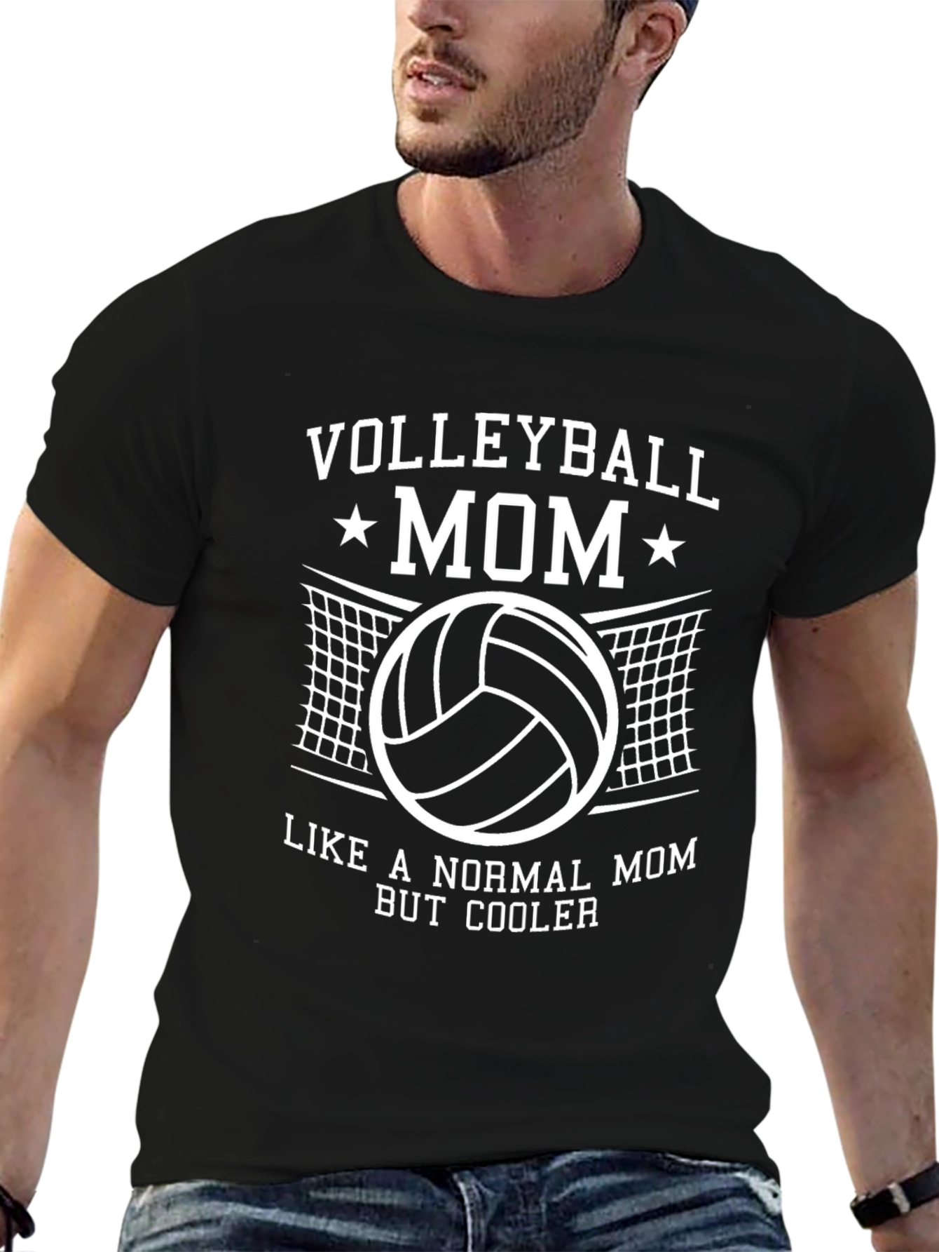 Camiseta Negra Voleibol Mamá - Estilo y Comodidad