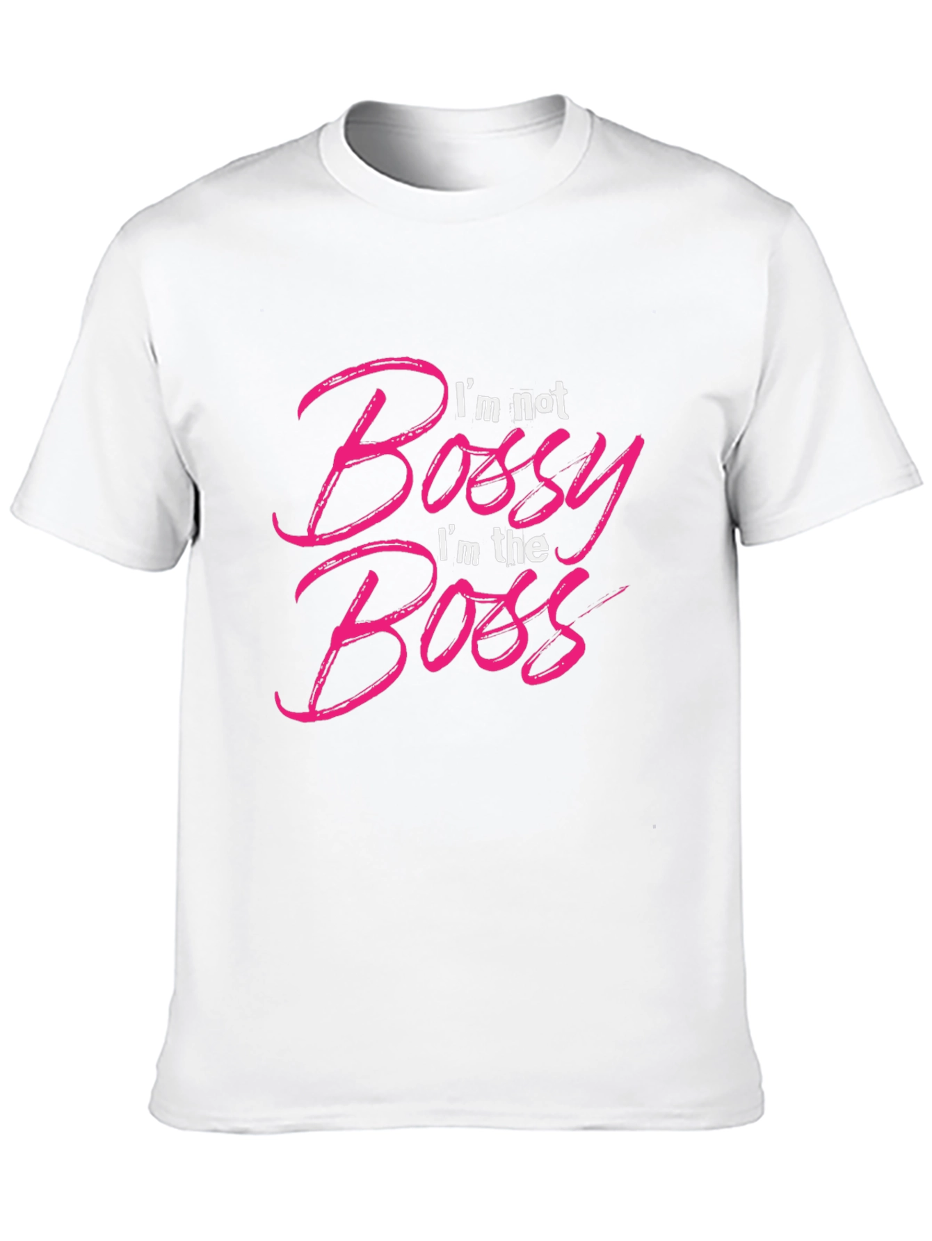Camiseta Negra con Texto Im the Boss