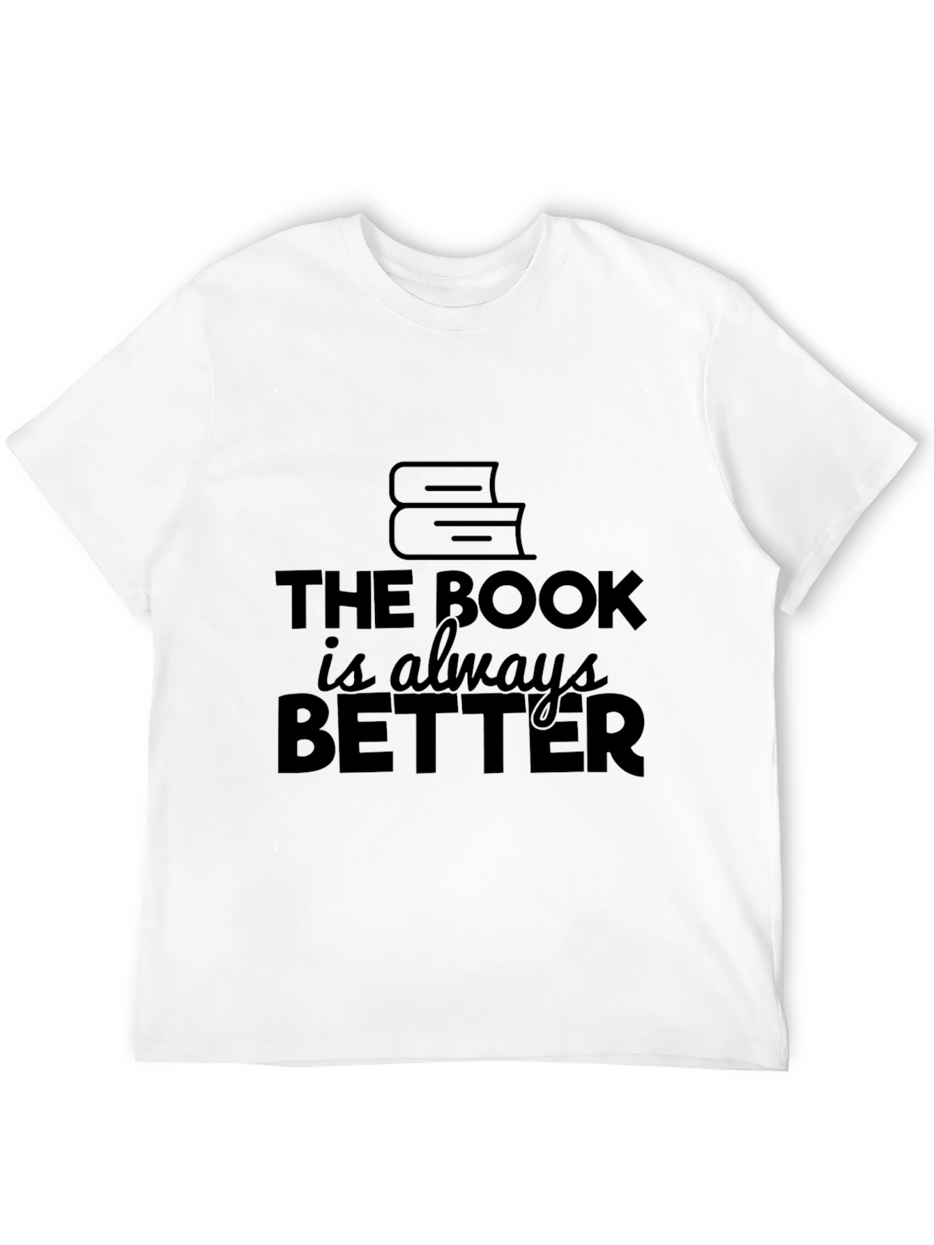 Camiseta Negra El Libro Siempre Es Mejor