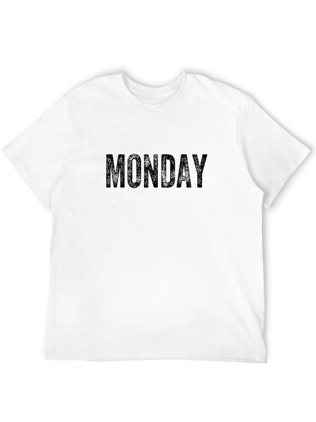 Camiseta Negra Hombre - Diseño MONDAY Casual
