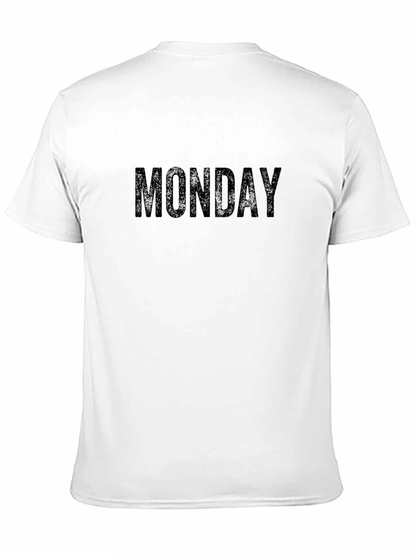 Camiseta Negra Hombre - Diseño MONDAY Casual
