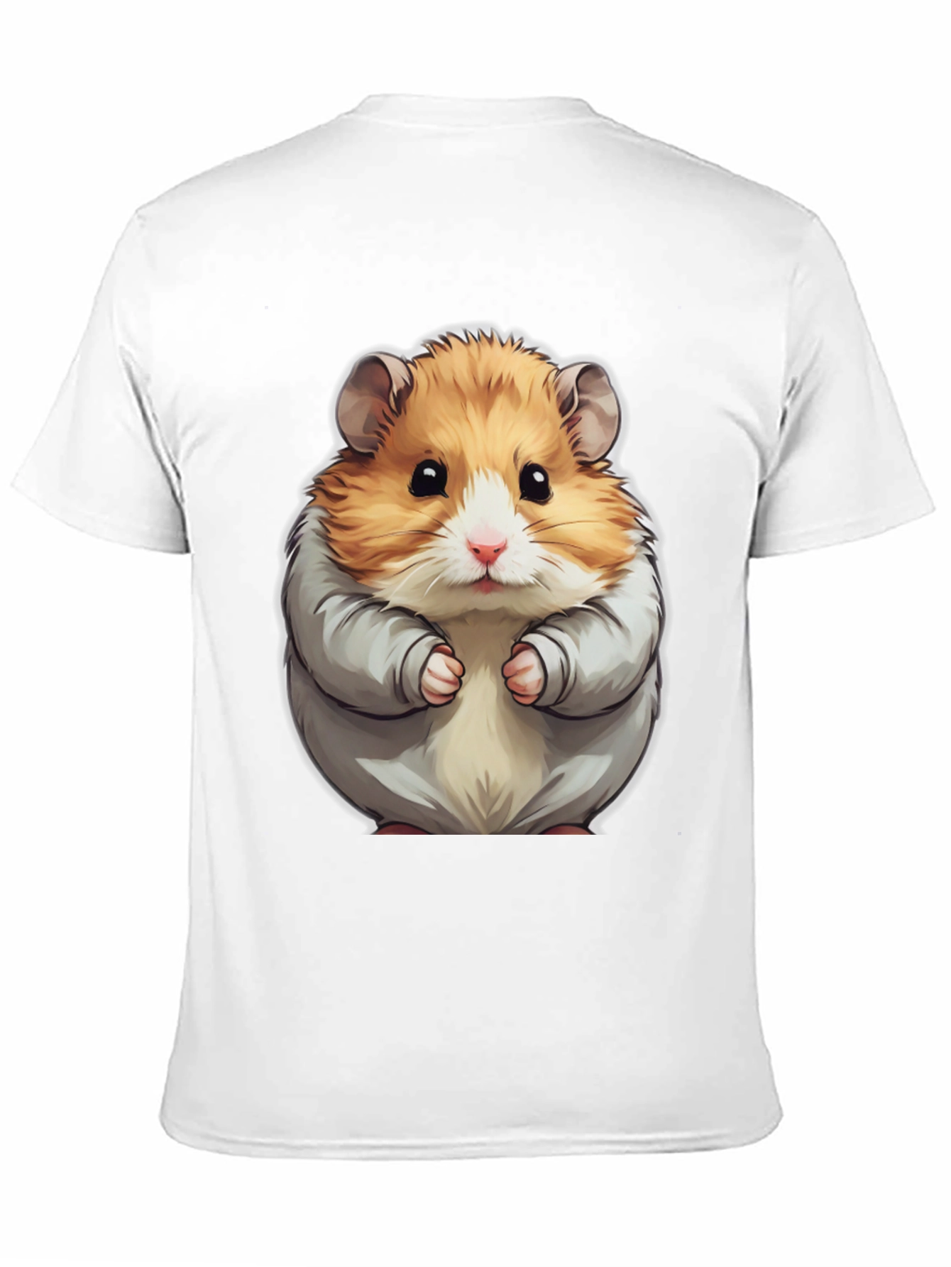 Camiseta Negra con Estampado de Hámster Adorable