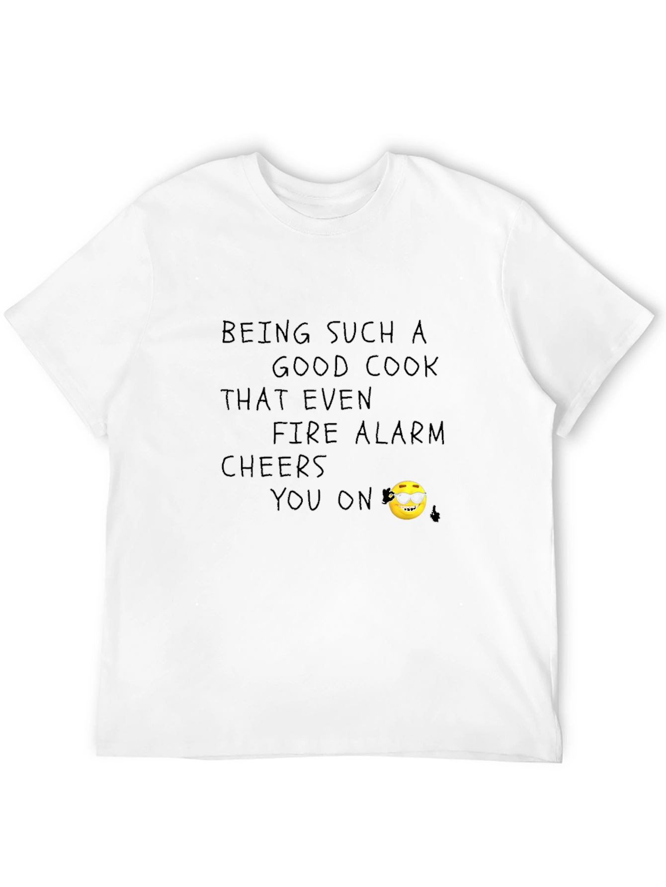 Camiseta Negra Cocinero Alarma Incendios